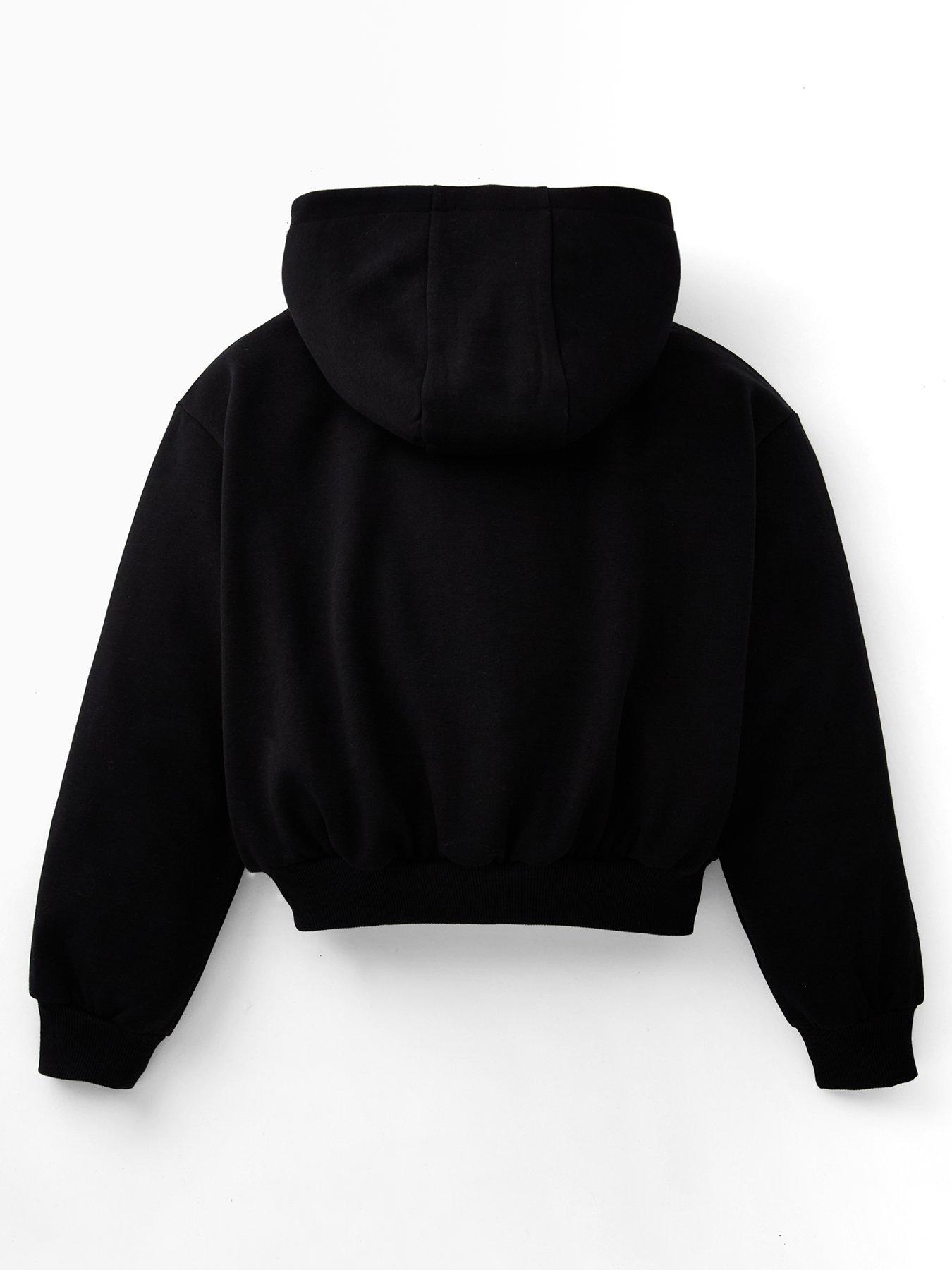 Image 2 of 4 of The Very Collection Girls Zip Up Hoodie - Black