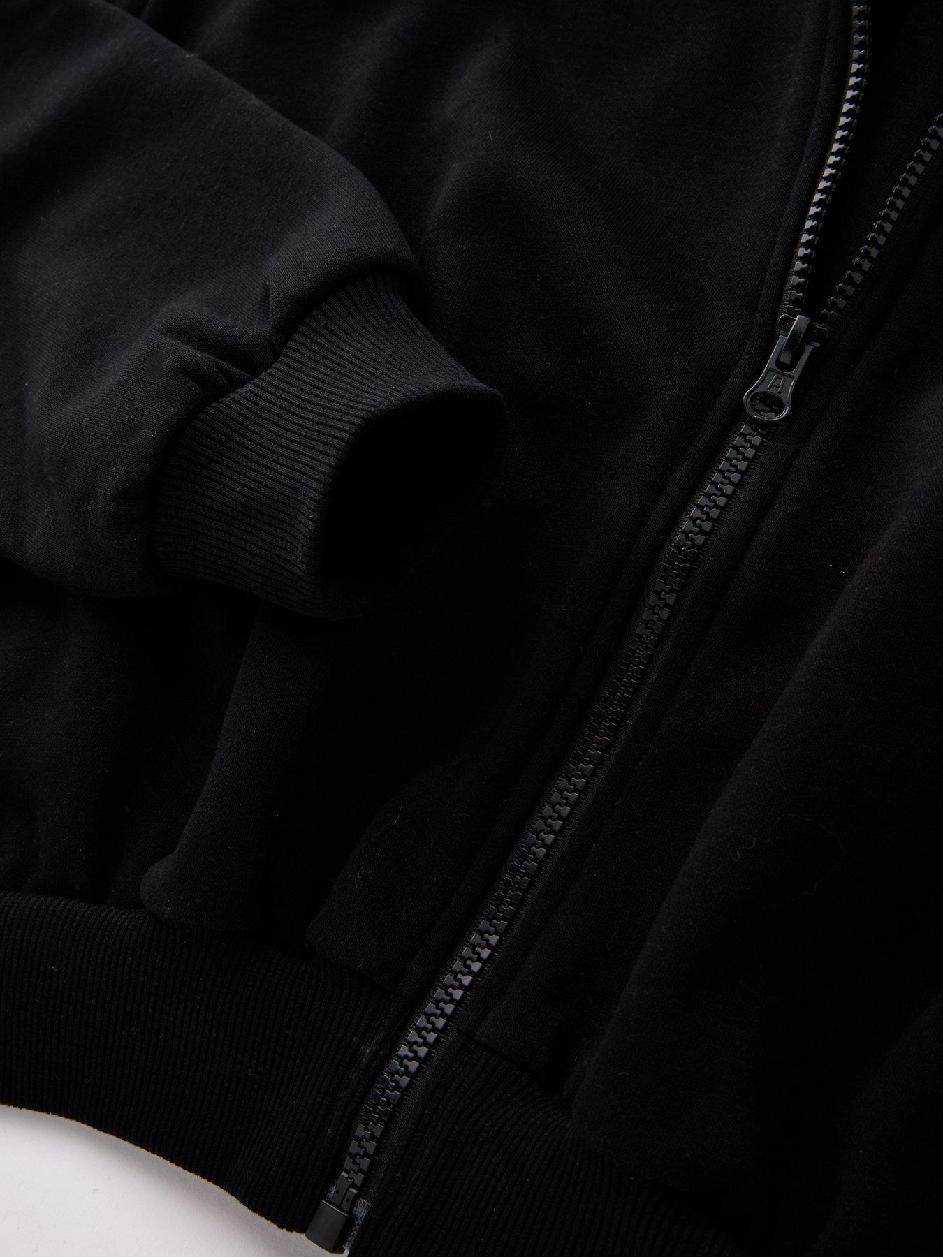 Image 3 of 4 of The Very Collection Girls Zip Up Hoodie - Black