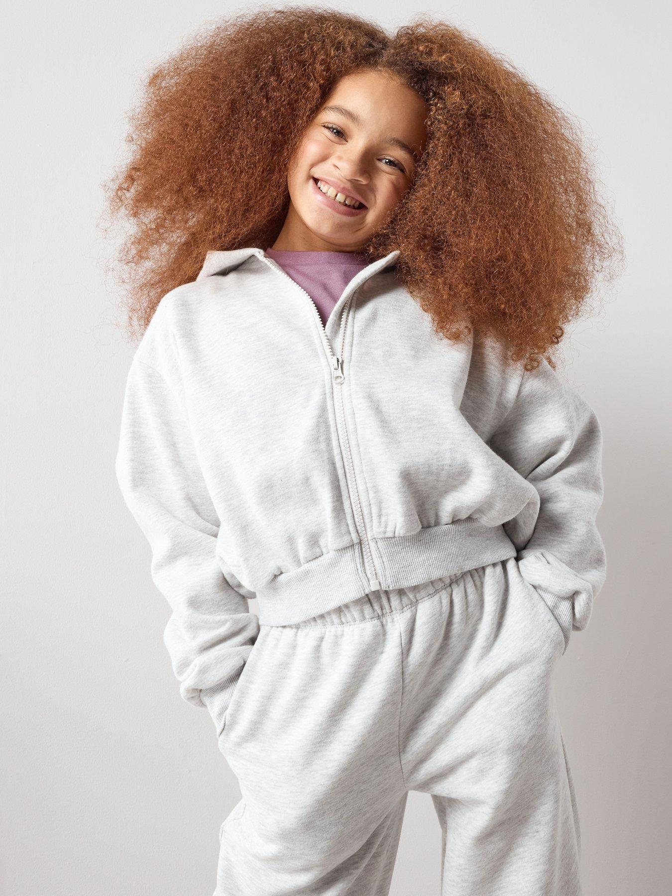 The Very Collection Girls Zip Up Hoodie - Grey