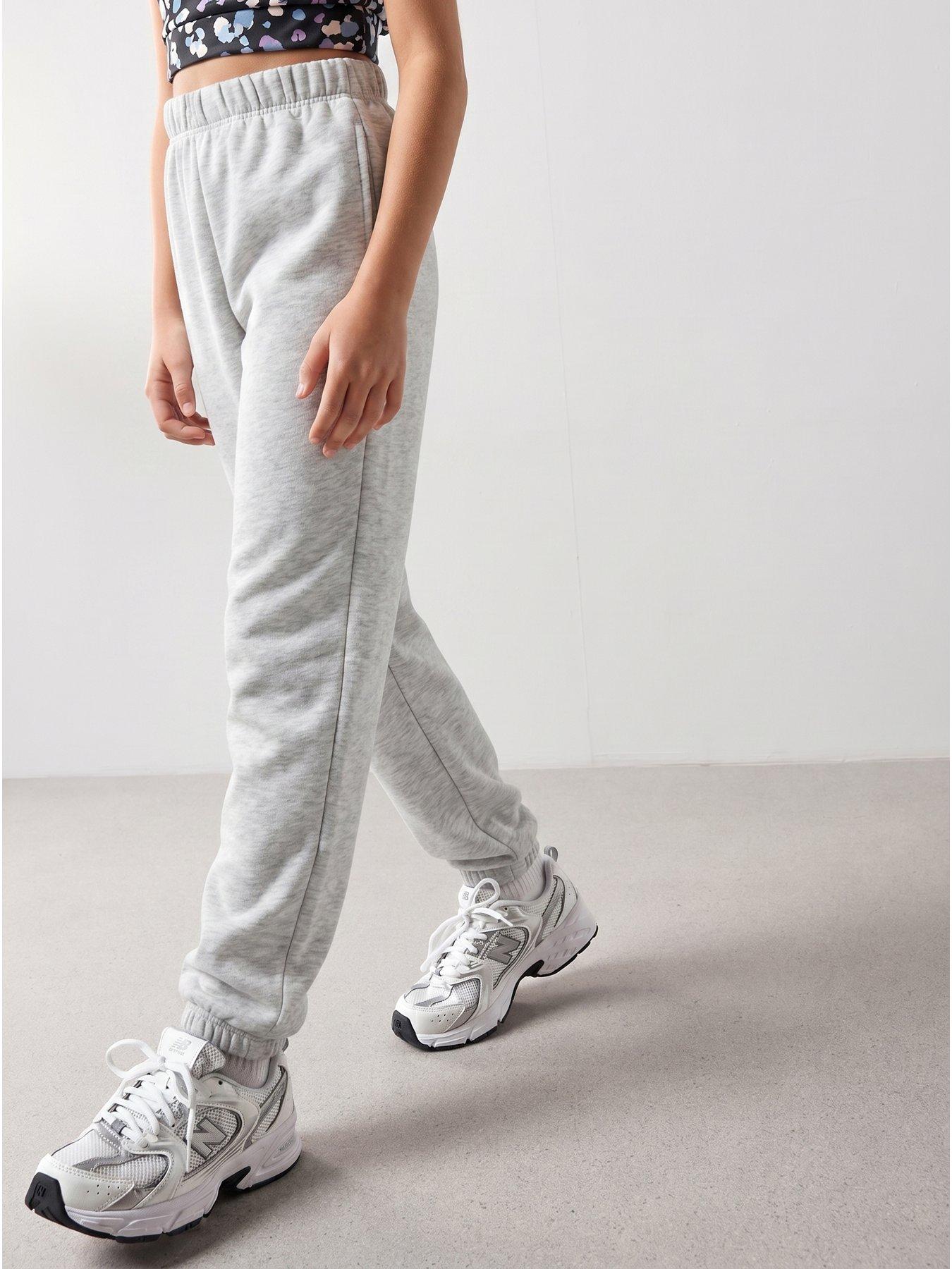 Image 4 of 7 of The Very Collection Girls Elasticated Waisr Cuffed Joggers - Grey