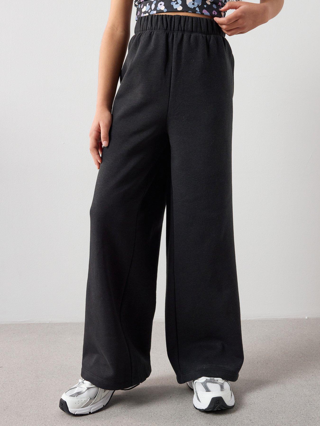 The Very Collection Wide Leg Joggers - Black