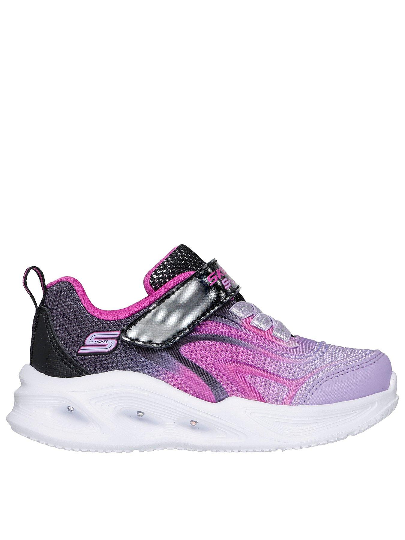 Image 1 of 5 of Skechers Lighted Gore & Strap Sneaker W/ Ombre Embossed Upper