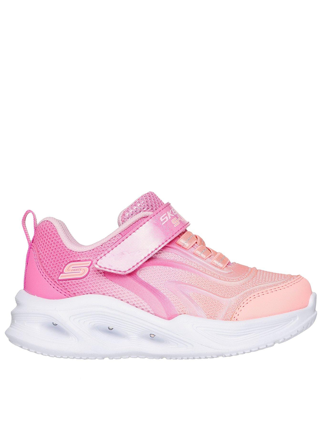 Skechers Lighted Gore  &  Strap Sneaker - Ombre Pink