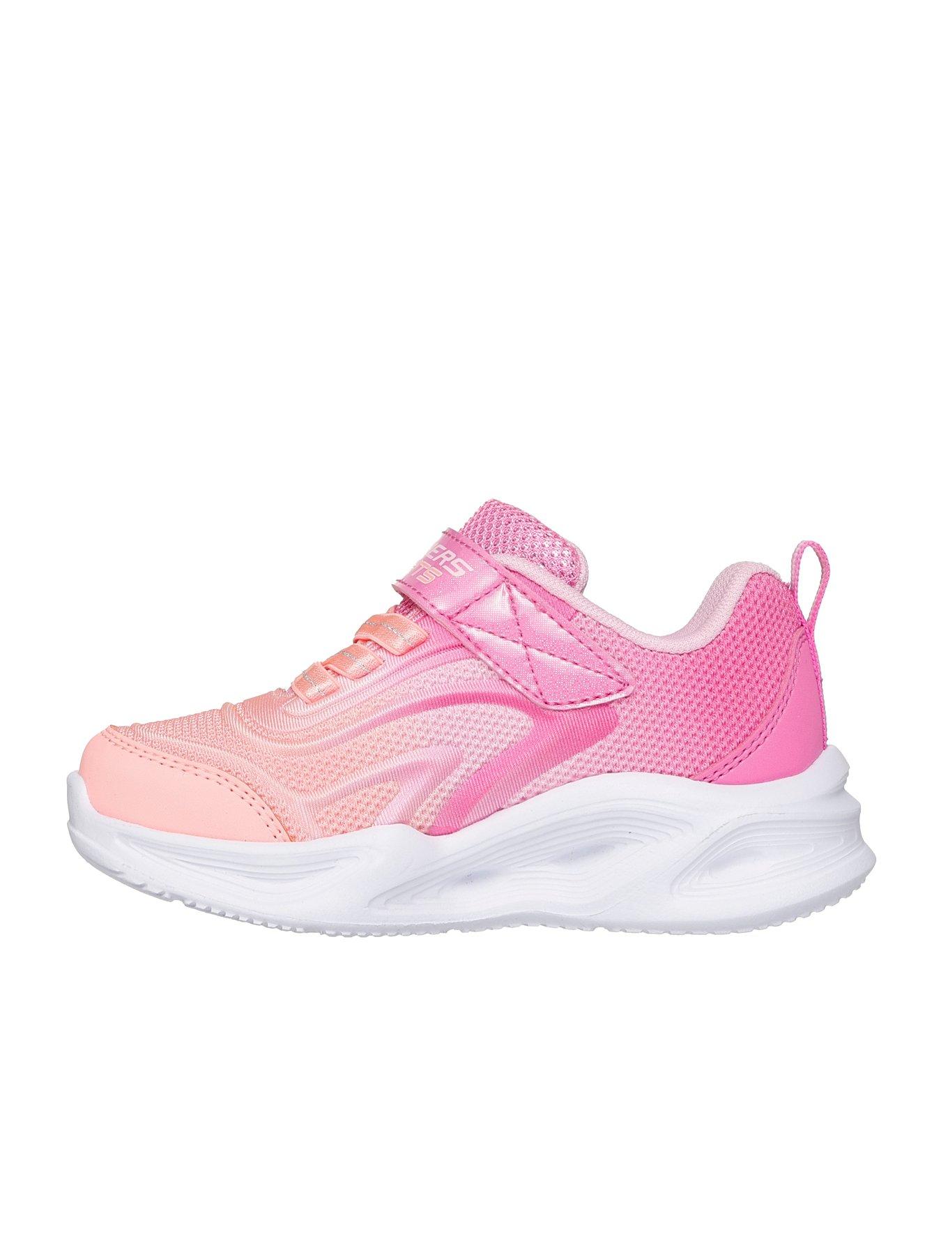 Image 5 of 5 of Skechers Lighted Gore &amp; Strap Sneaker - Ombre Pink