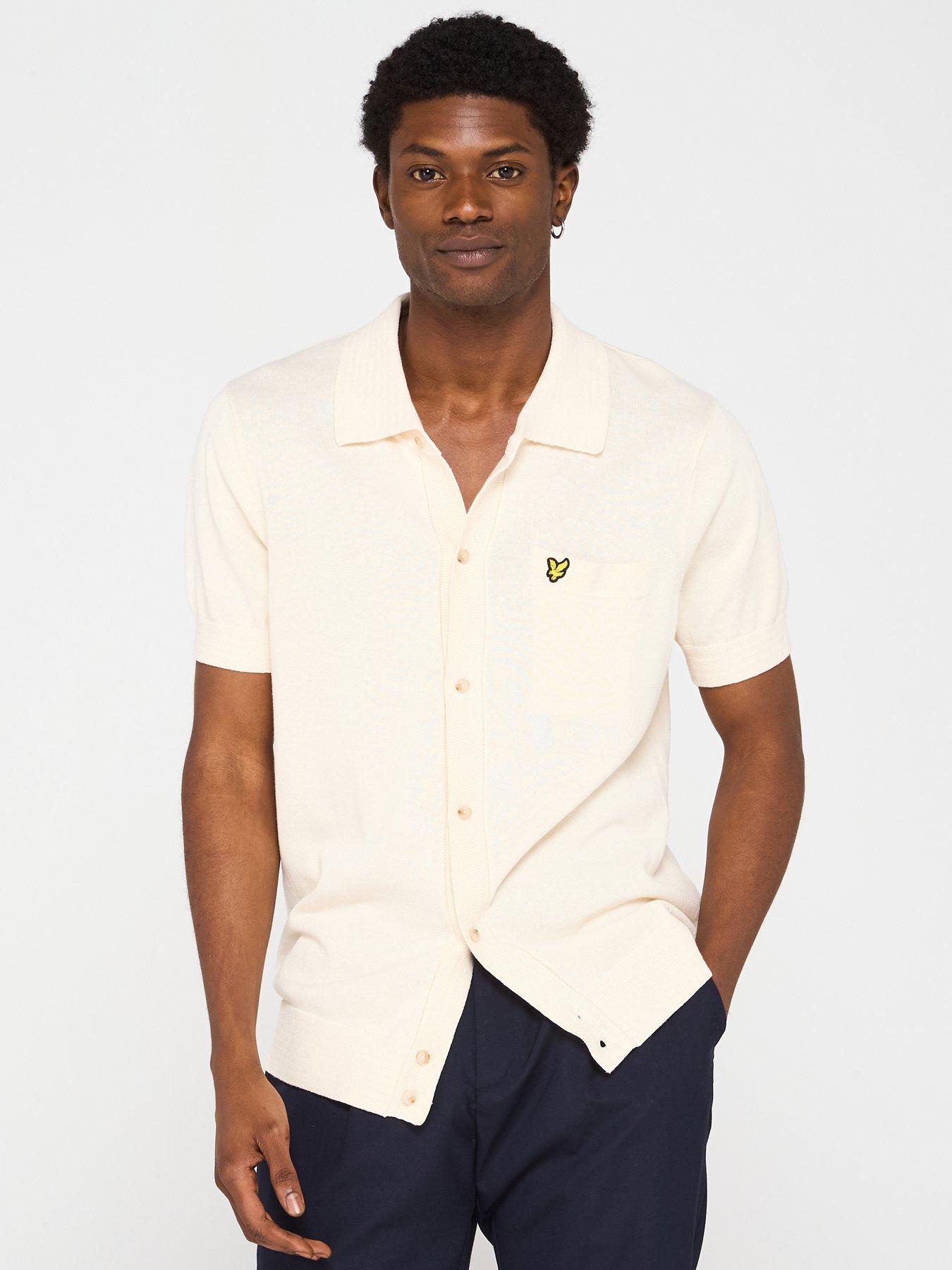 Image 1 of 6 of Lyle & Scott Hemp Knitted Shirt - Natural