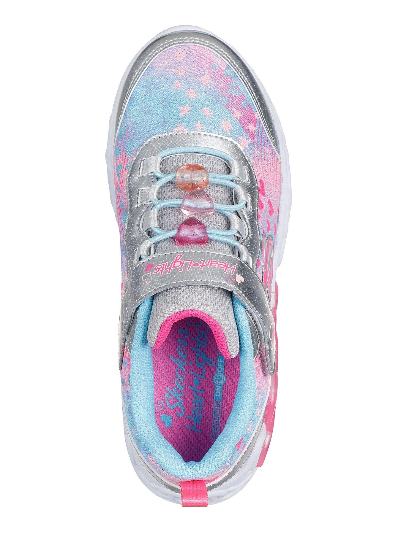 Image 3 of 5 of Skechers Lighted Bungee &amp; Strap W/ Sparkle Mesh &amp; Charms