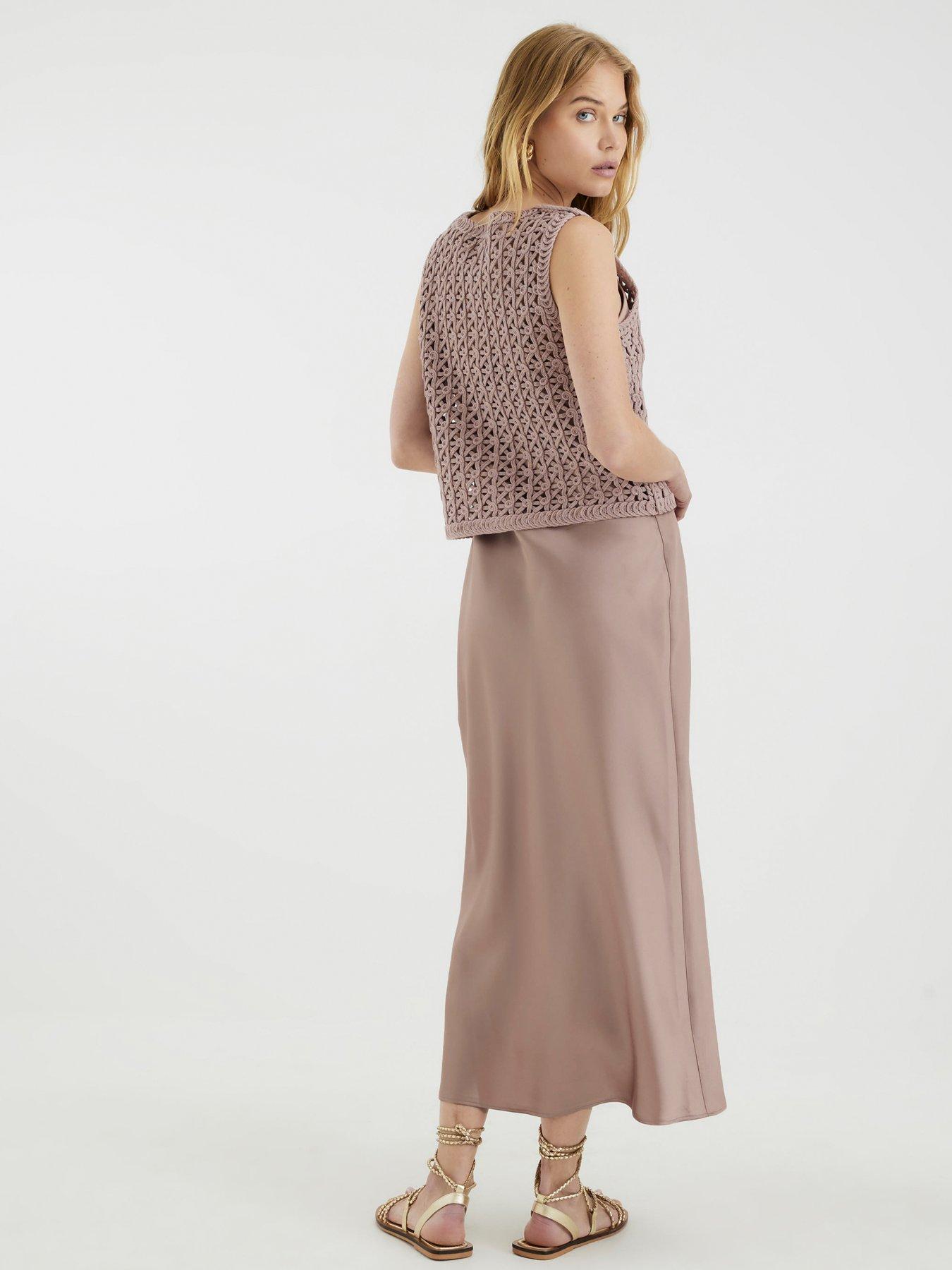 Image 2 of 5 of River Island Crochet Waistcoat - Cream