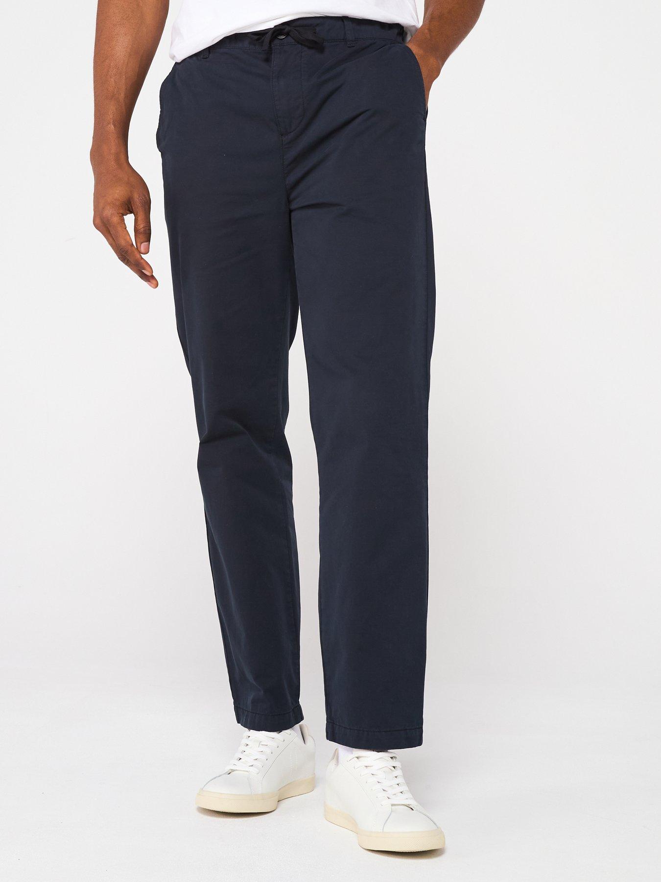 undefined Drawstring Tapered Chinos - Black