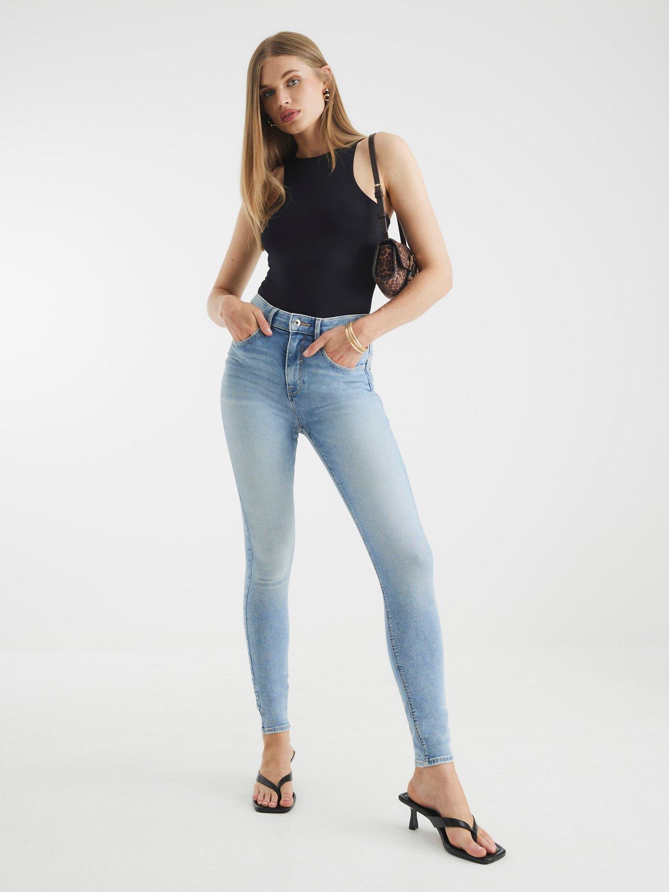Jean Skinny Femme River Island Dentelle - Taille 10, Noir - Neuf Sans étiquettes