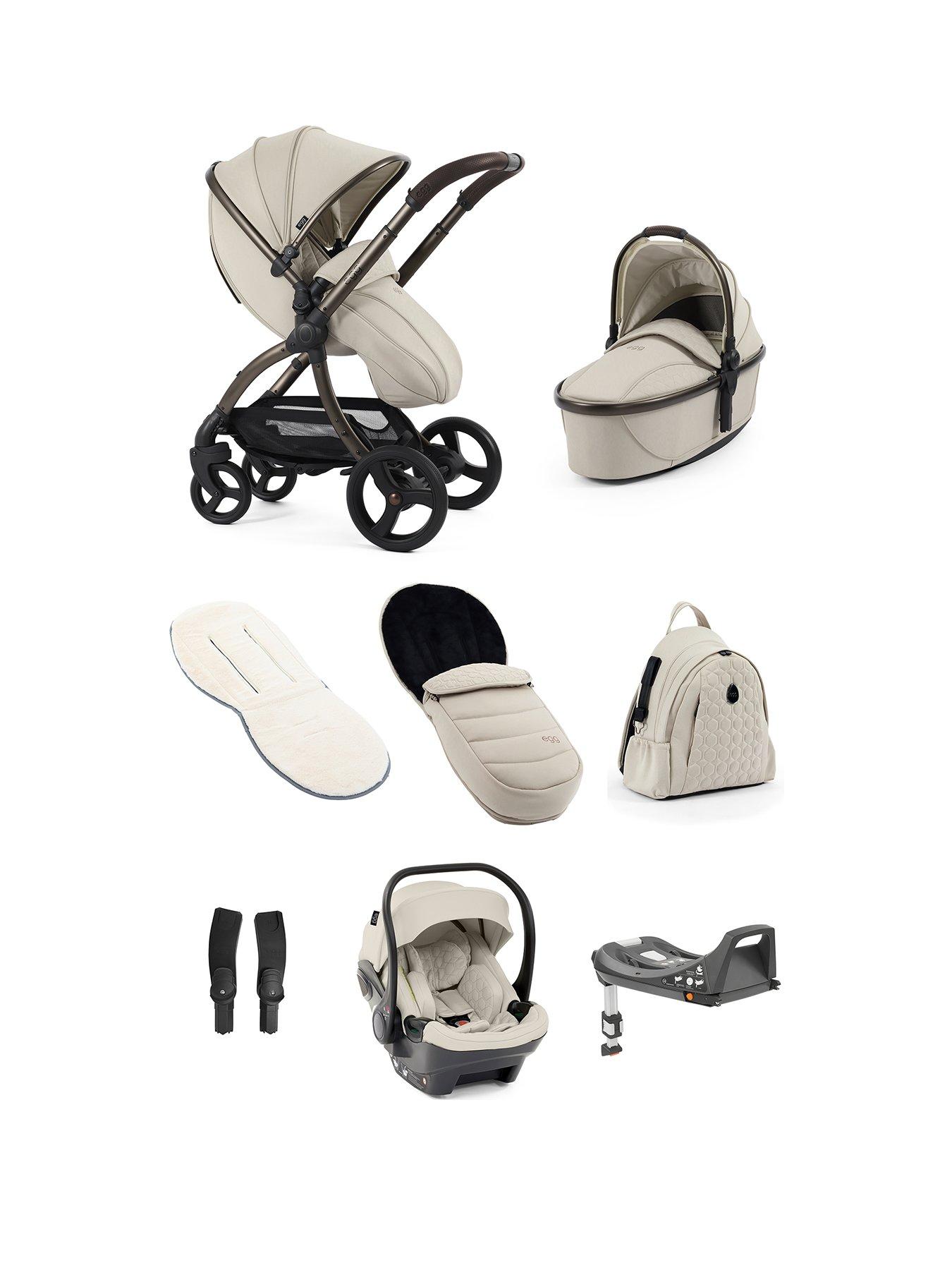 undefined Luxury Bundle with Egg Shell Car Seat - Cashmere