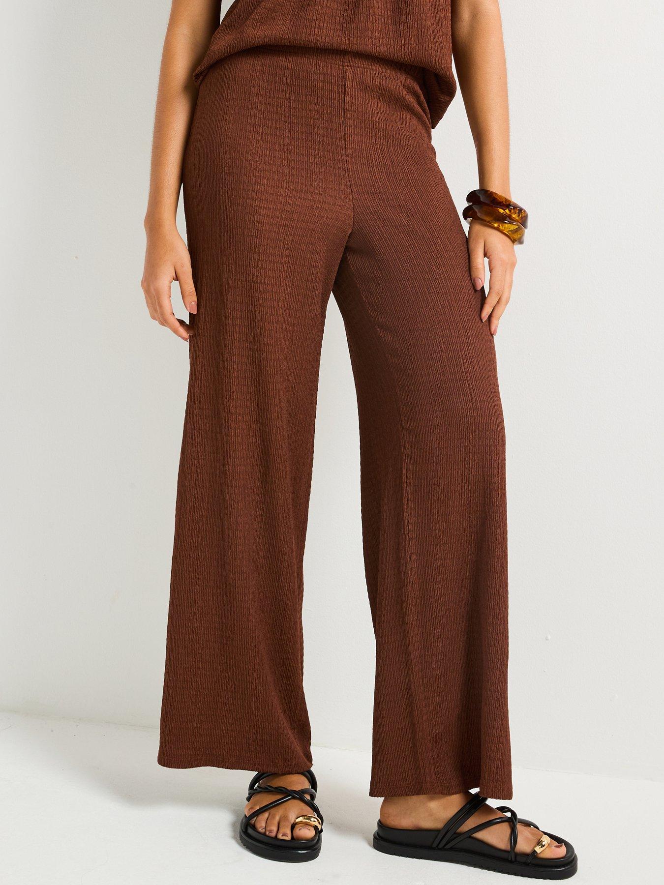 undefined Wide Leg Tectured Trouser Co-ord