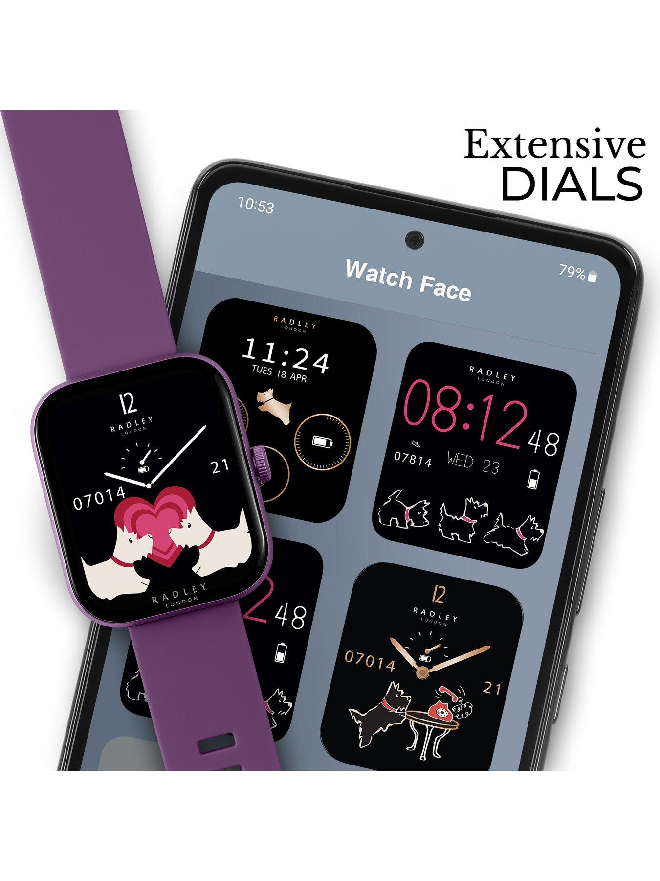 Image 4 of 6 of Radley Series 32 Purple Silicone Strap Smart Watch