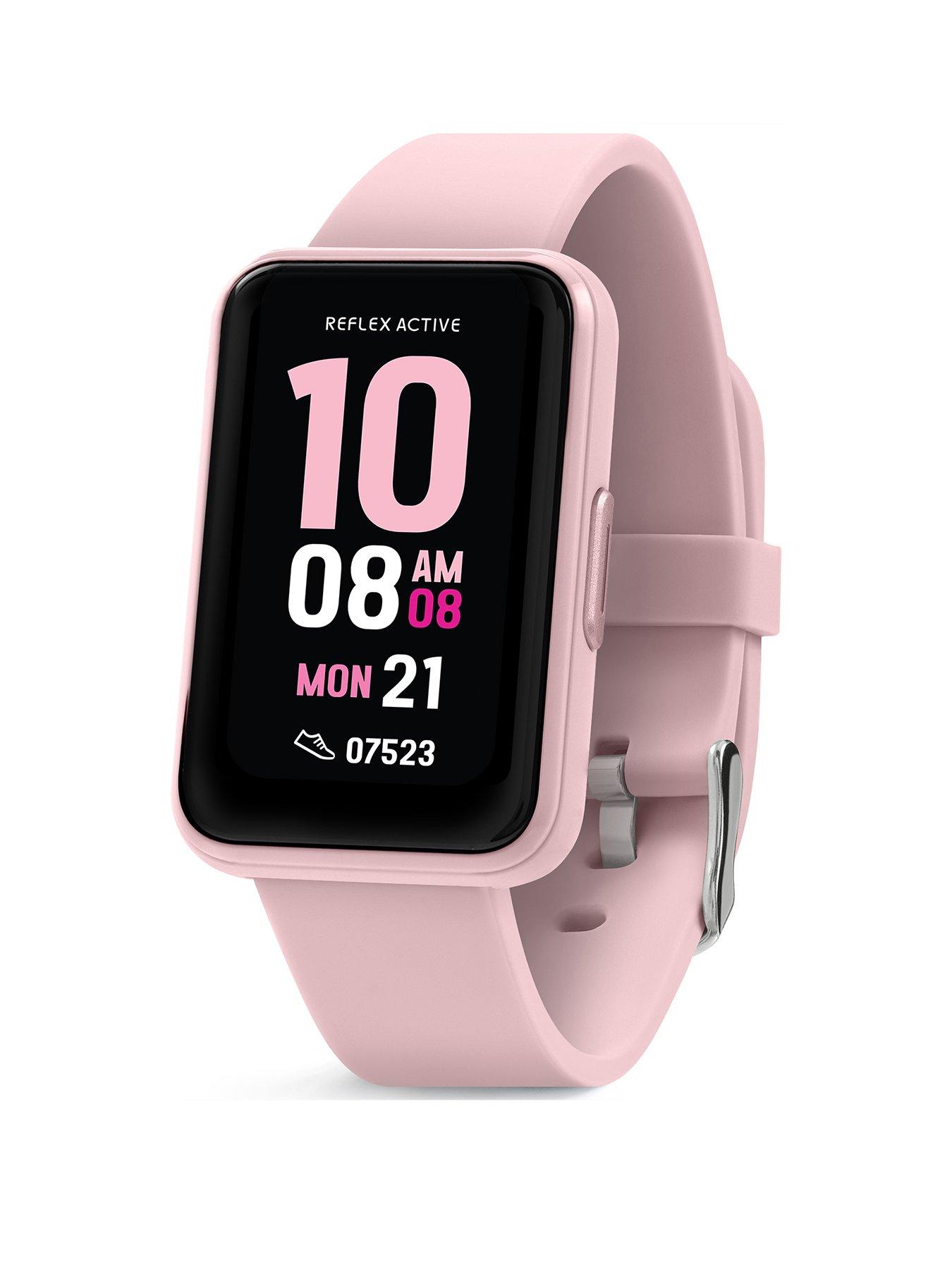 Reflex Active Series 49 Pink Strap Smart Calling Watch