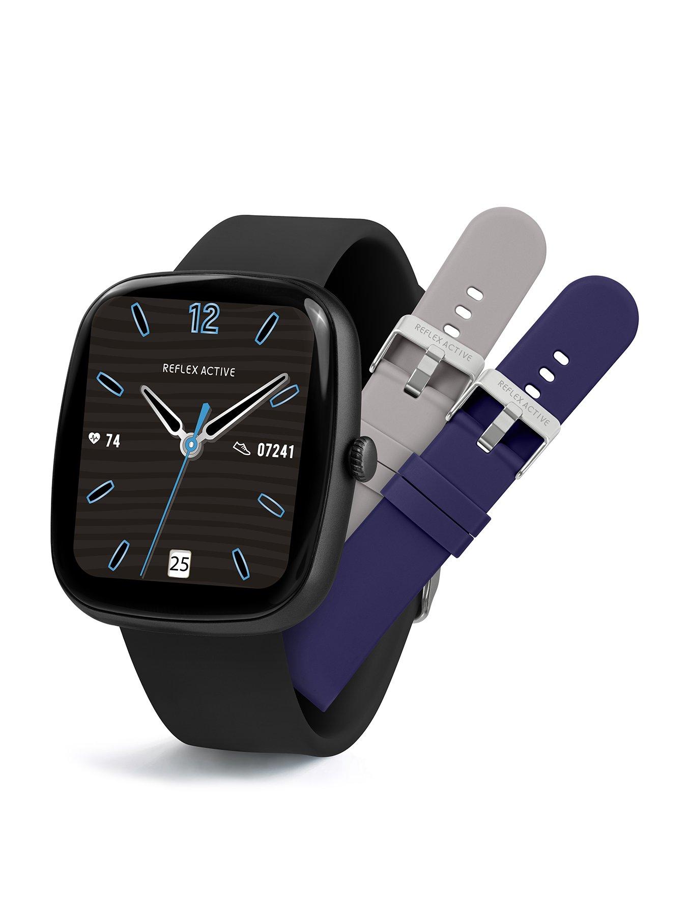 Reflex Active Series 50 Smart Black Calling Watch Interchangeable Set