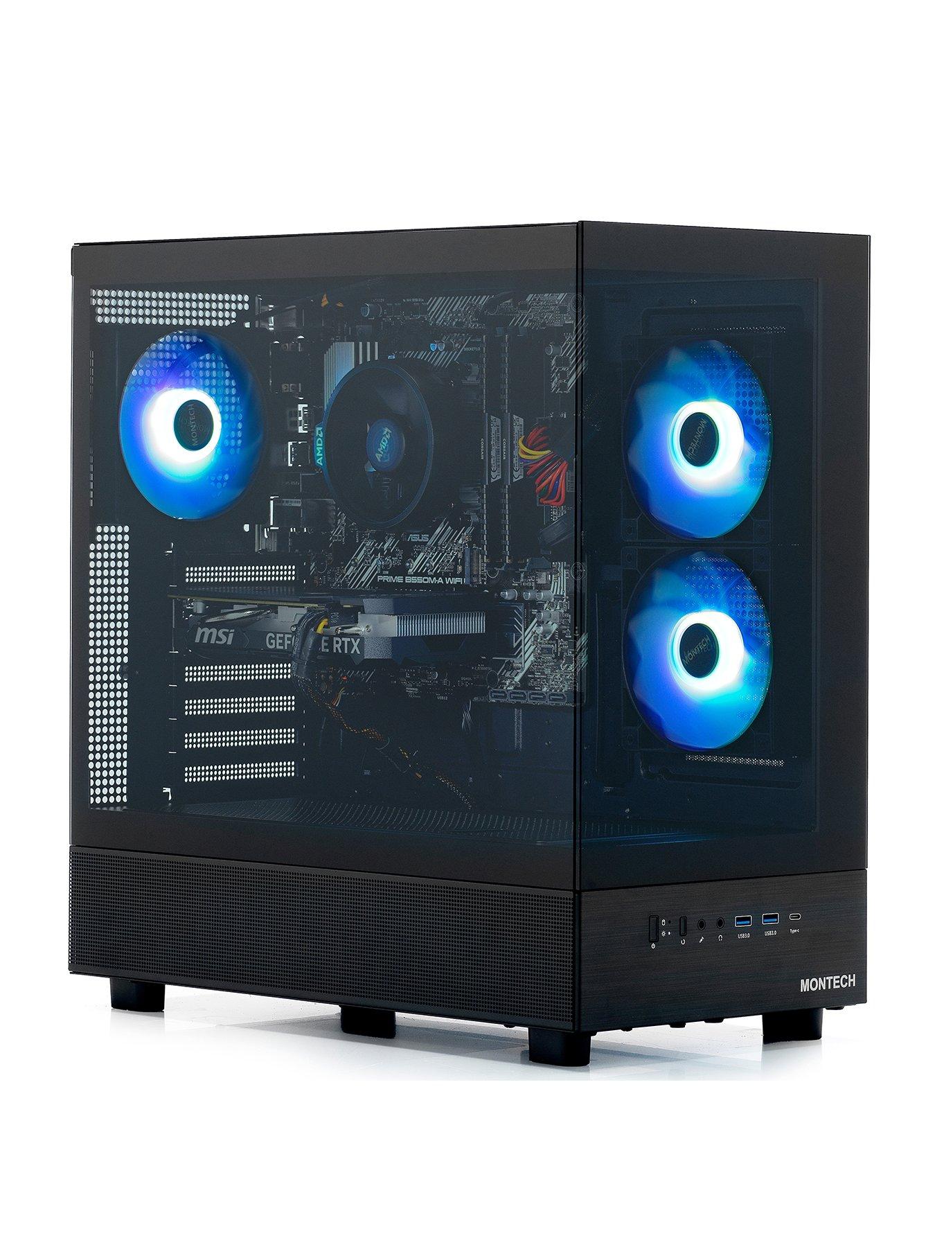 Image 2 of 6 of Stormforce Vortex XR Gaming Desktop - GeForce RTX 5070 - AMD Ryzen 5 - 32GB RAM 1TB SSD - Black