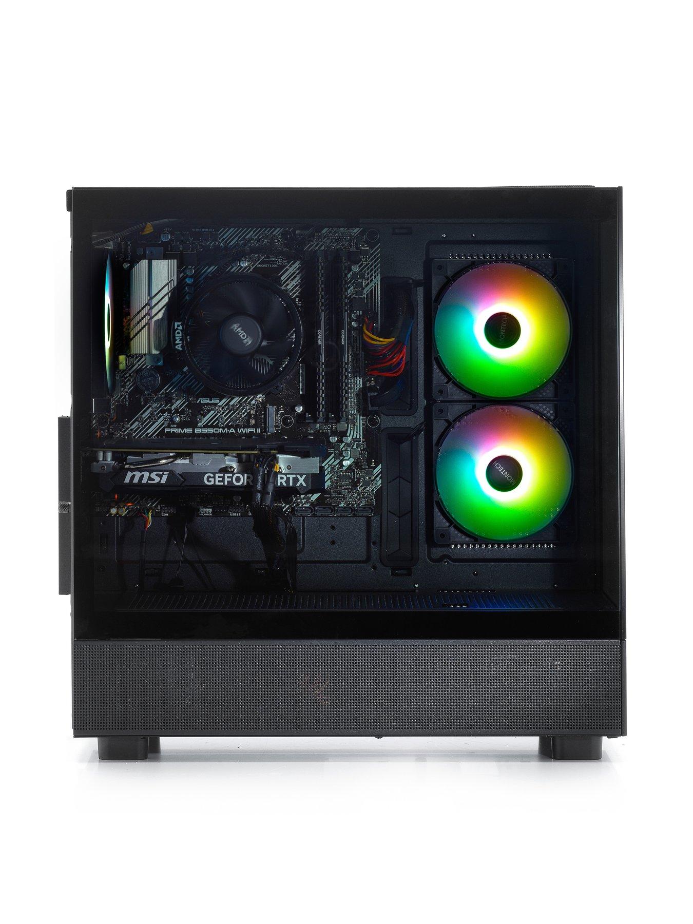 Image 3 of 6 of Stormforce Vortex XR Gaming Desktop - GeForce RTX 5070 - AMD Ryzen 5 - 32GB RAM 1TB SSD - Black