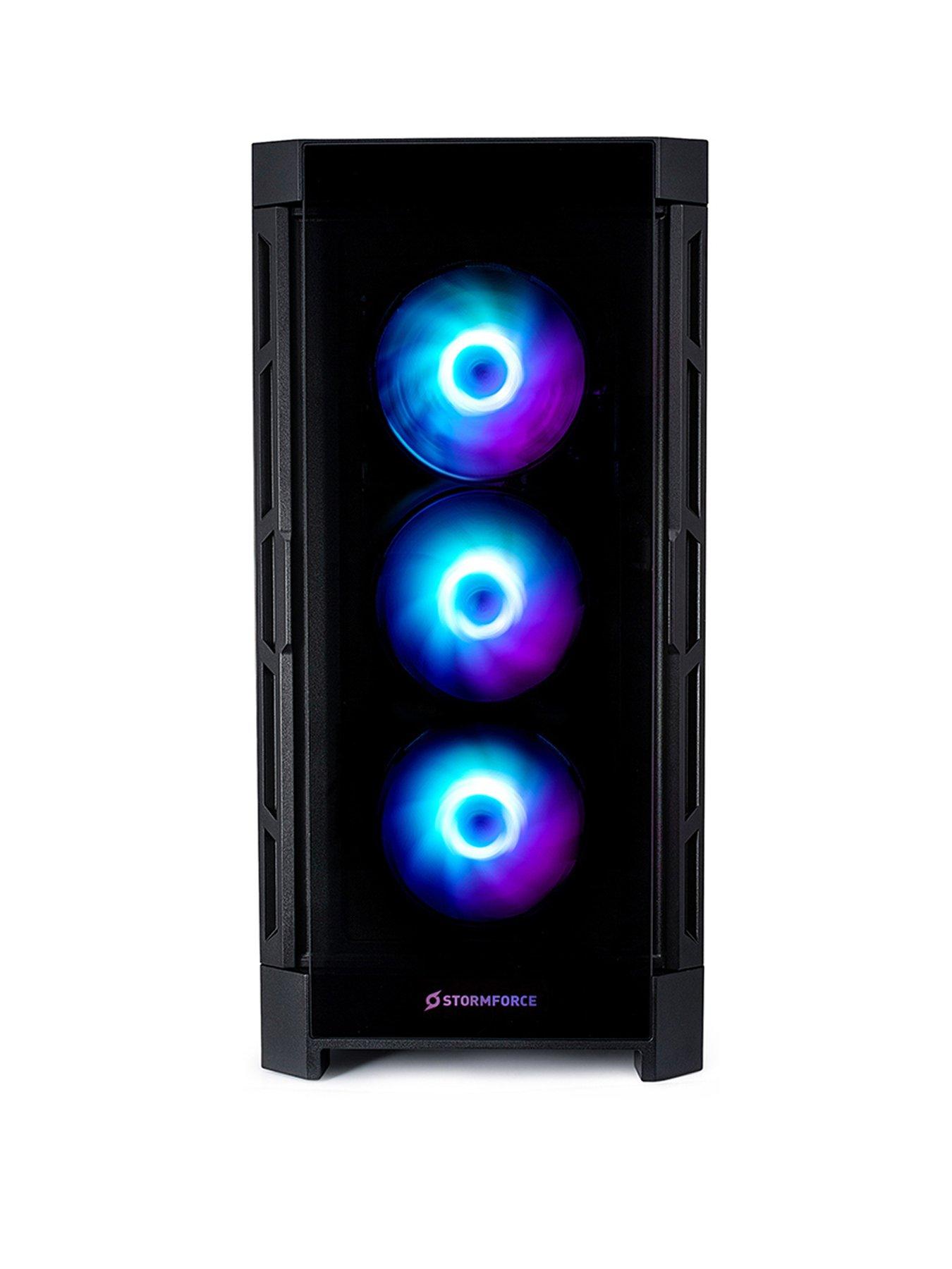 Image 3 of 7 of Stormforce Duoface Gaming Desktop - GeForce RTX 5070 Ti,&nbsp;AMD Ryzen 7, 32GB RAM, 2TB SSD - Black