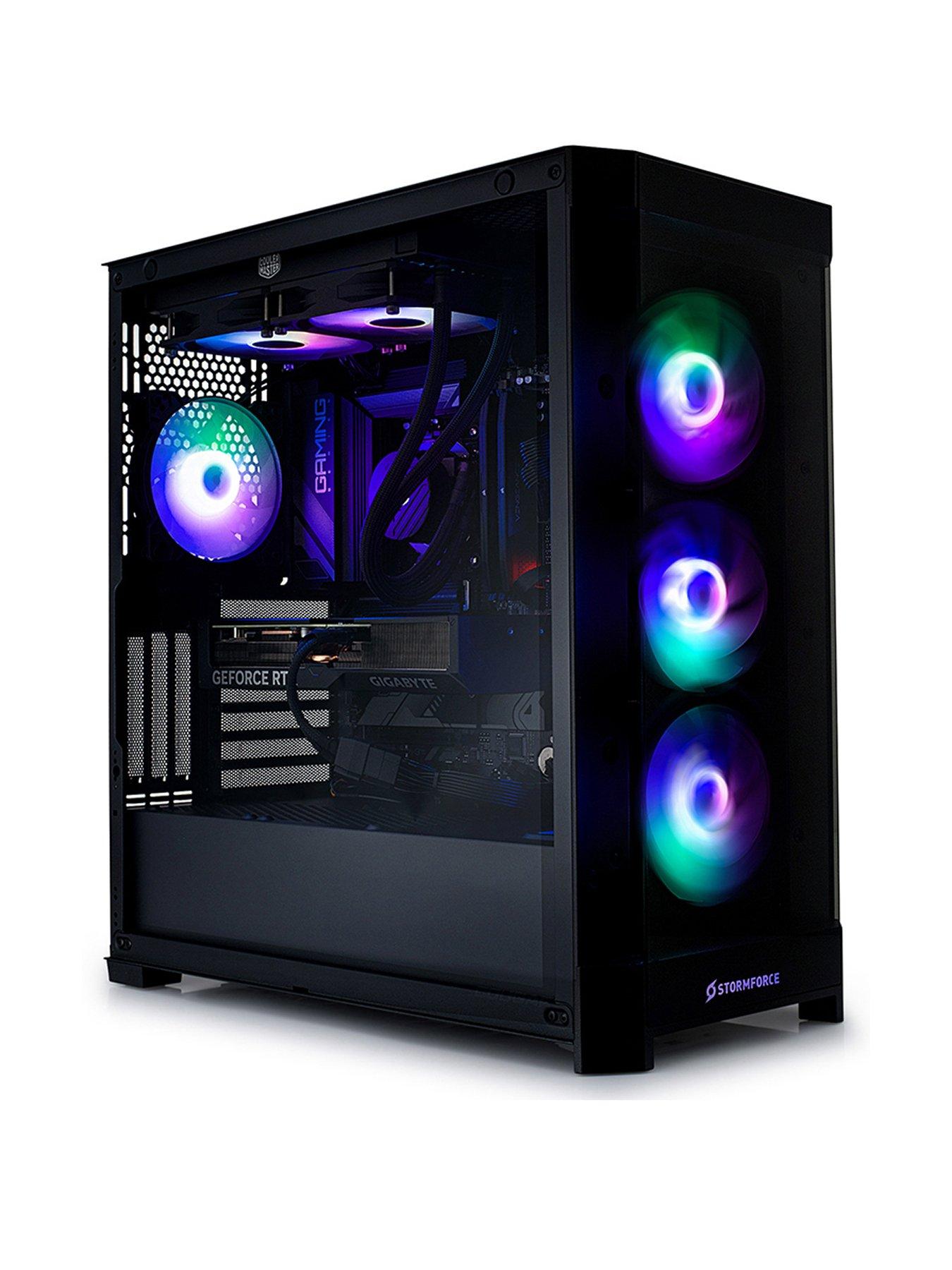Stormforce Duoface Gaming Desktop - GeForce RTX 5070 Ti, Intel Core i7, 32GB RAM, 2TB SSD - Black