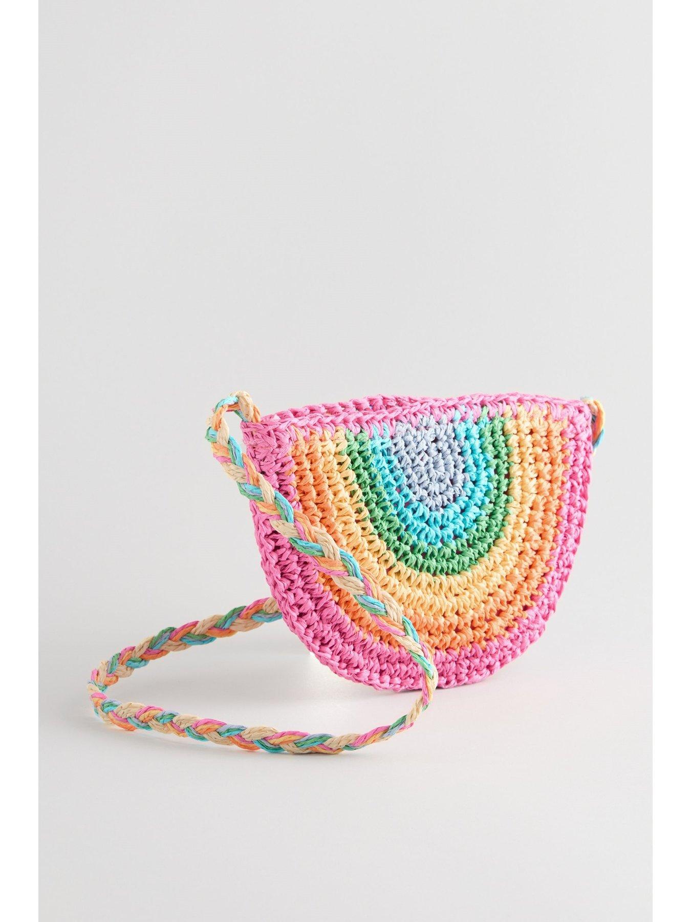 Image 5 of 5 of Little Bird Rainbow Straw Bag - Multi