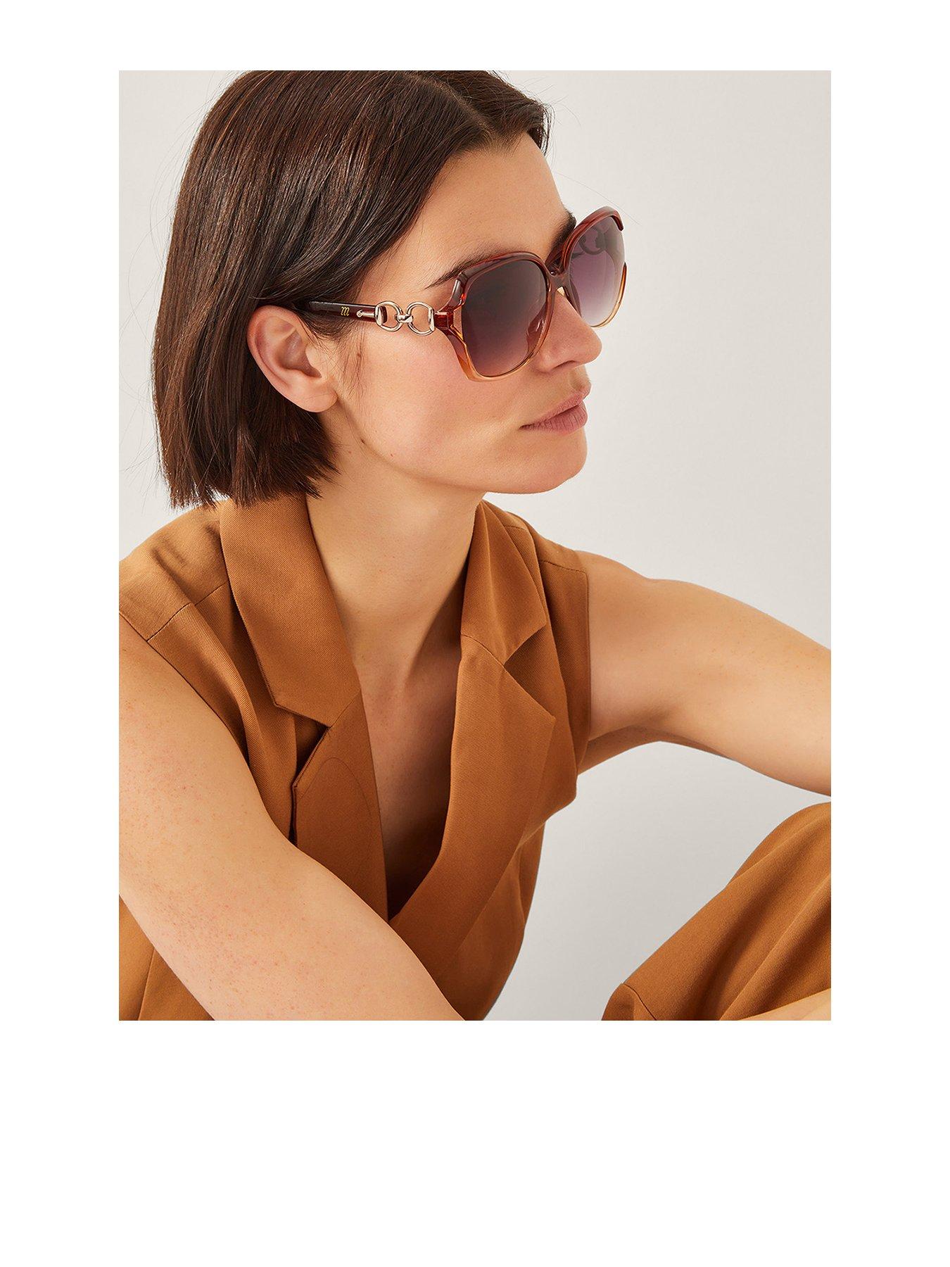 Monsoon Ombre Wrap Sunglasses - Brown