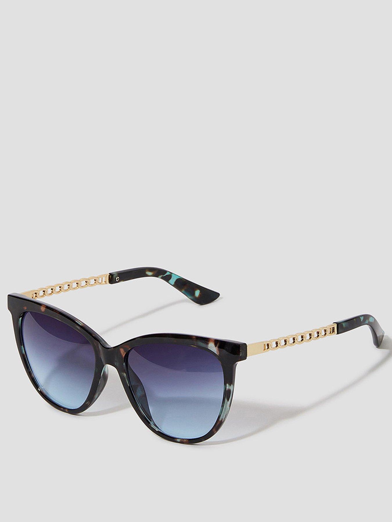 undefined Link Tort Cat Eye Sunglasses - Green