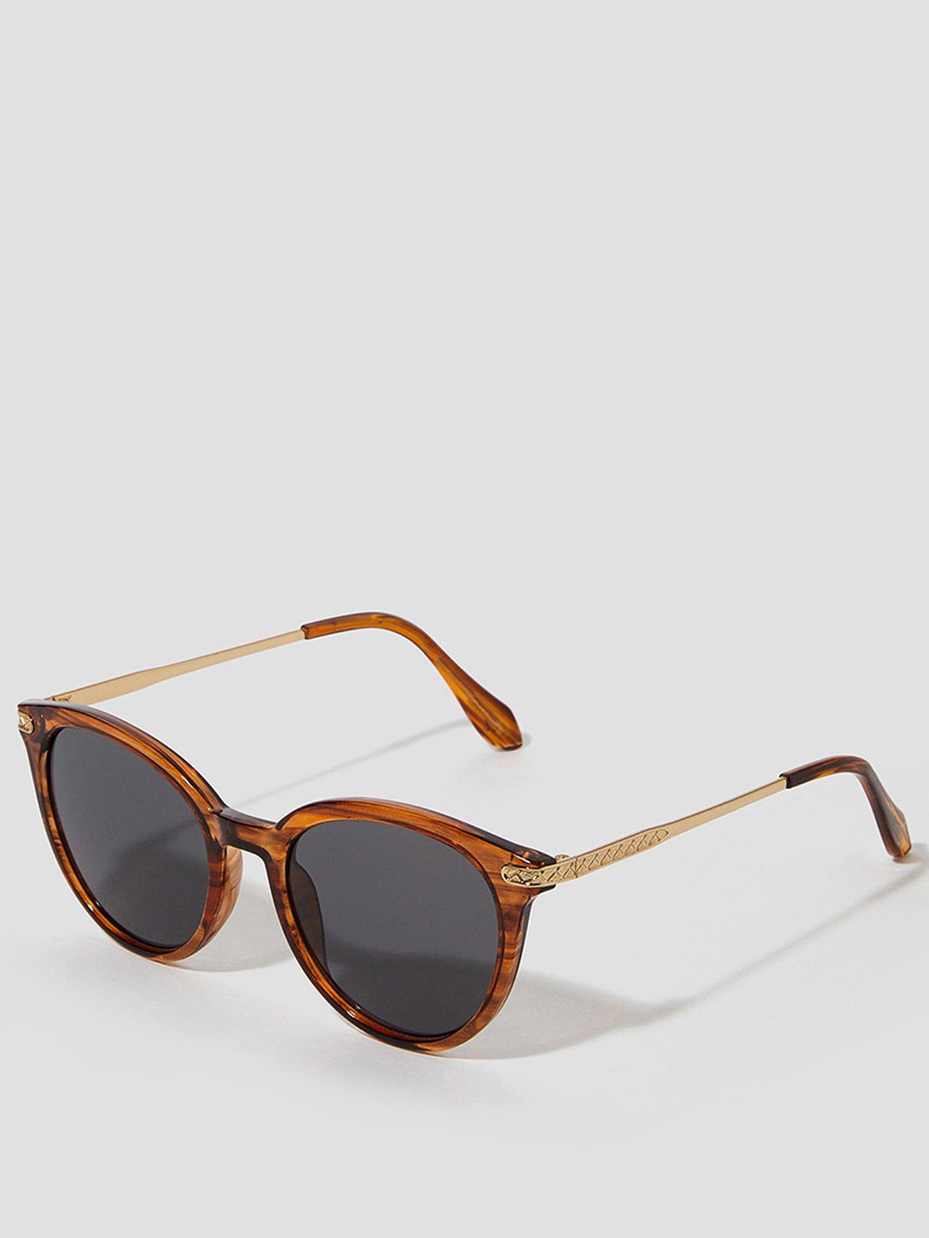undefined Preppy Round Sunglasses - Brown