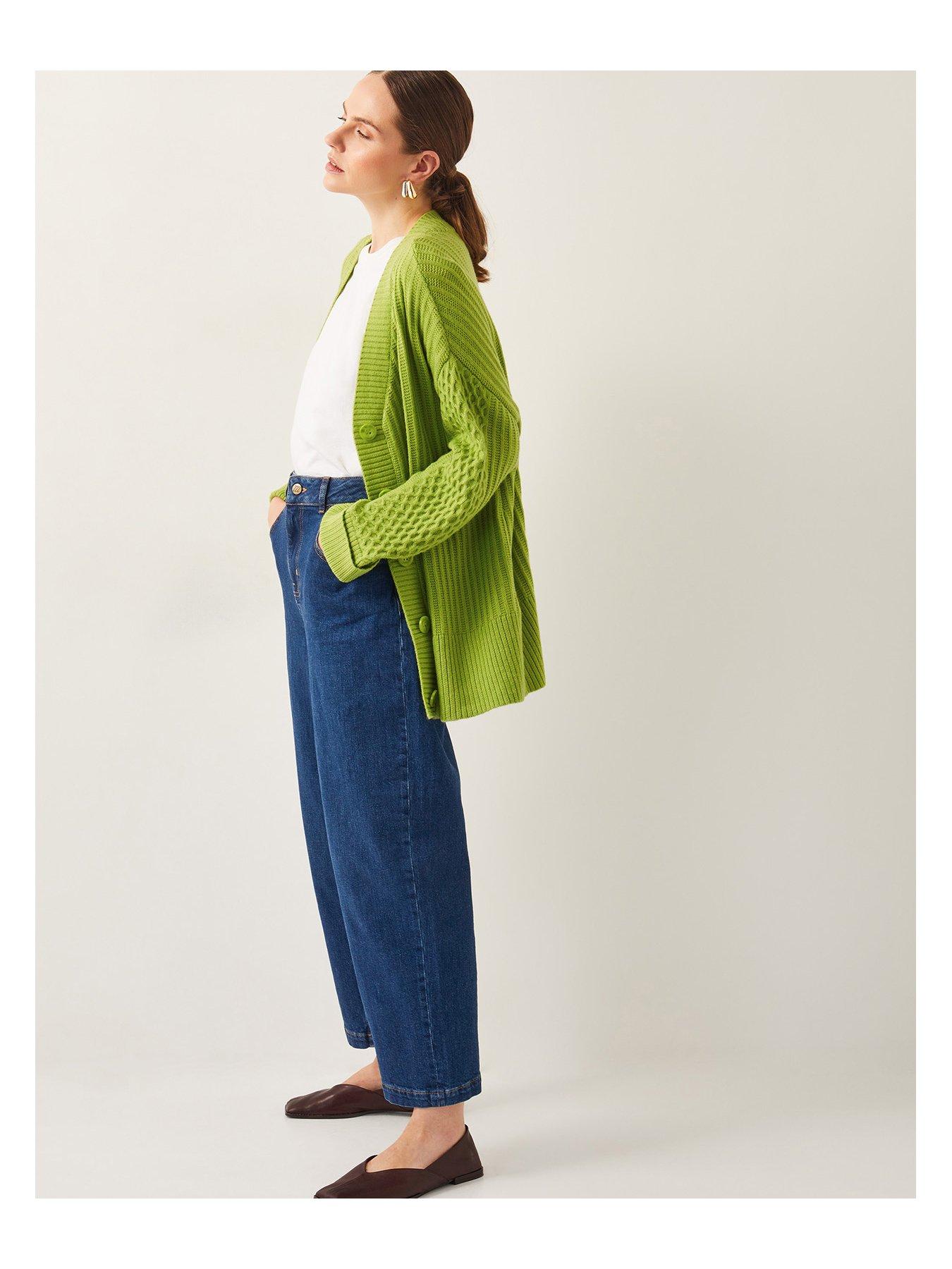 Image 4 of 5 of Monsoon Opal Oversized Cardi - Green