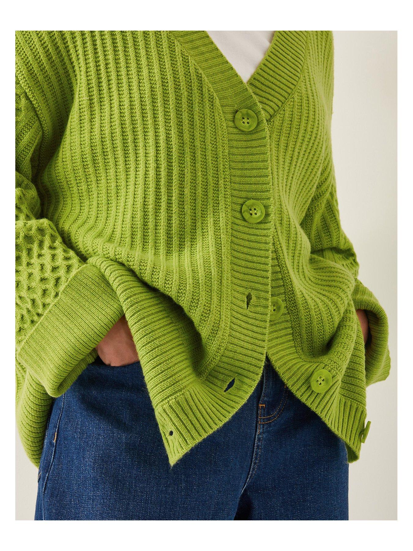 Image 5 of 5 of Monsoon Opal Oversized Cardi - Green