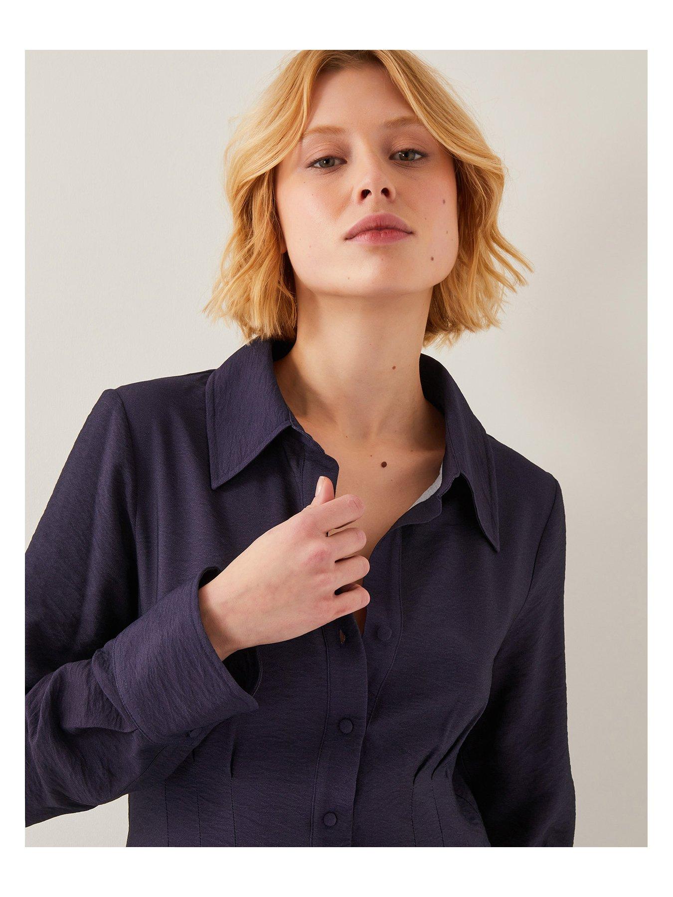 Image 5 of 6 of Monsoon Fearne Flower Dress - Navy