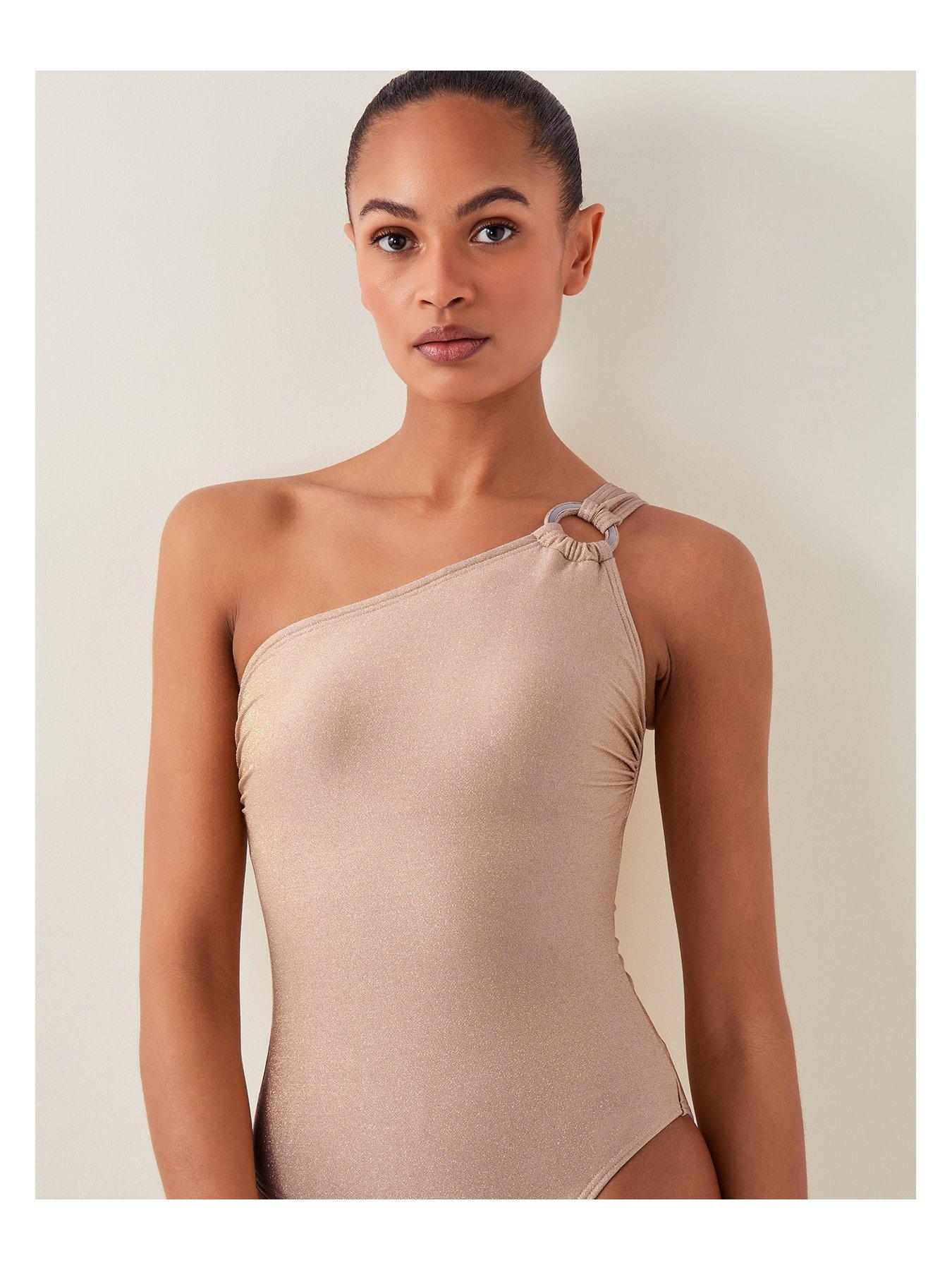 Image 4 of 6 of Monsoon Kimi Lurex Swimsuit - Gold