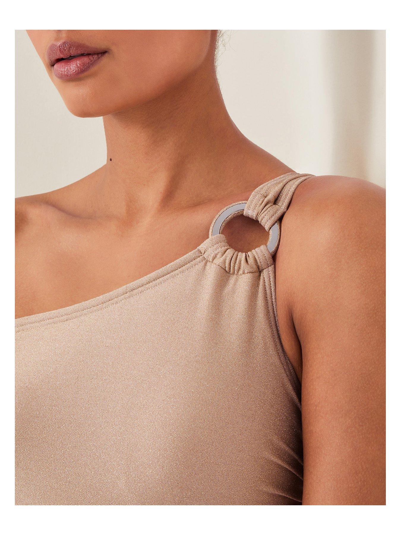 Image 5 of 6 of Monsoon Kimi Lurex Swimsuit - Gold