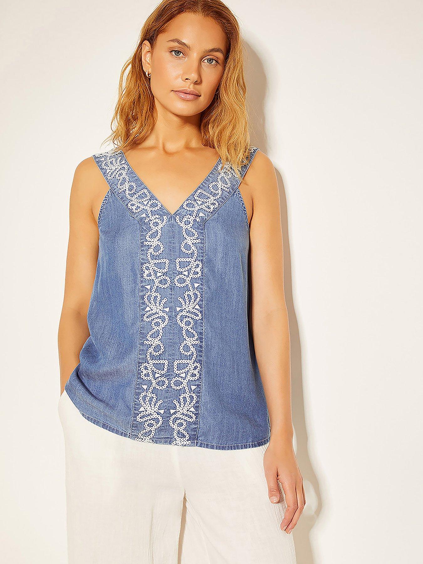 undefined Isolde Lyocell Cami - Blue Denim