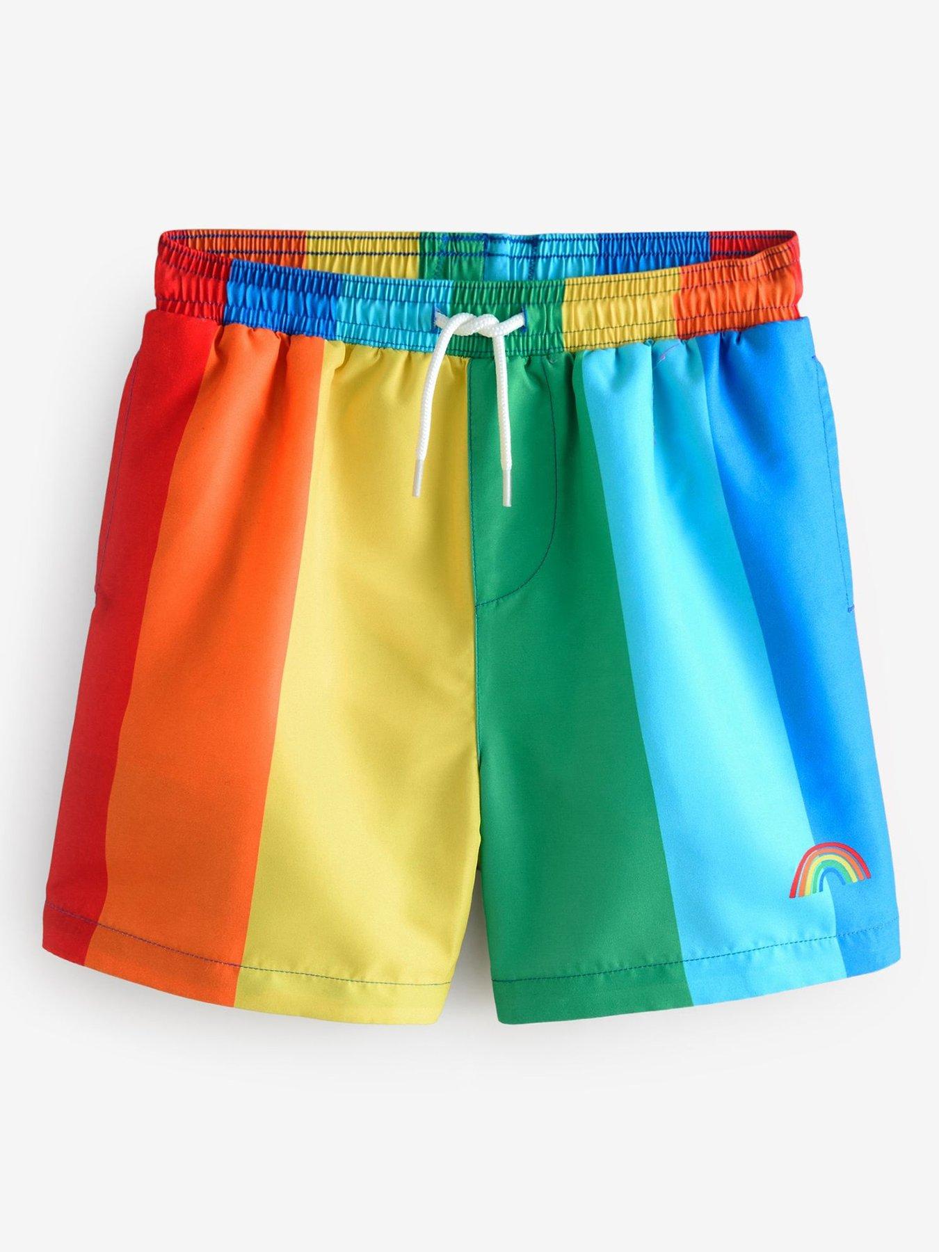 undefined Rainbow Stripe Swim Short - Multi