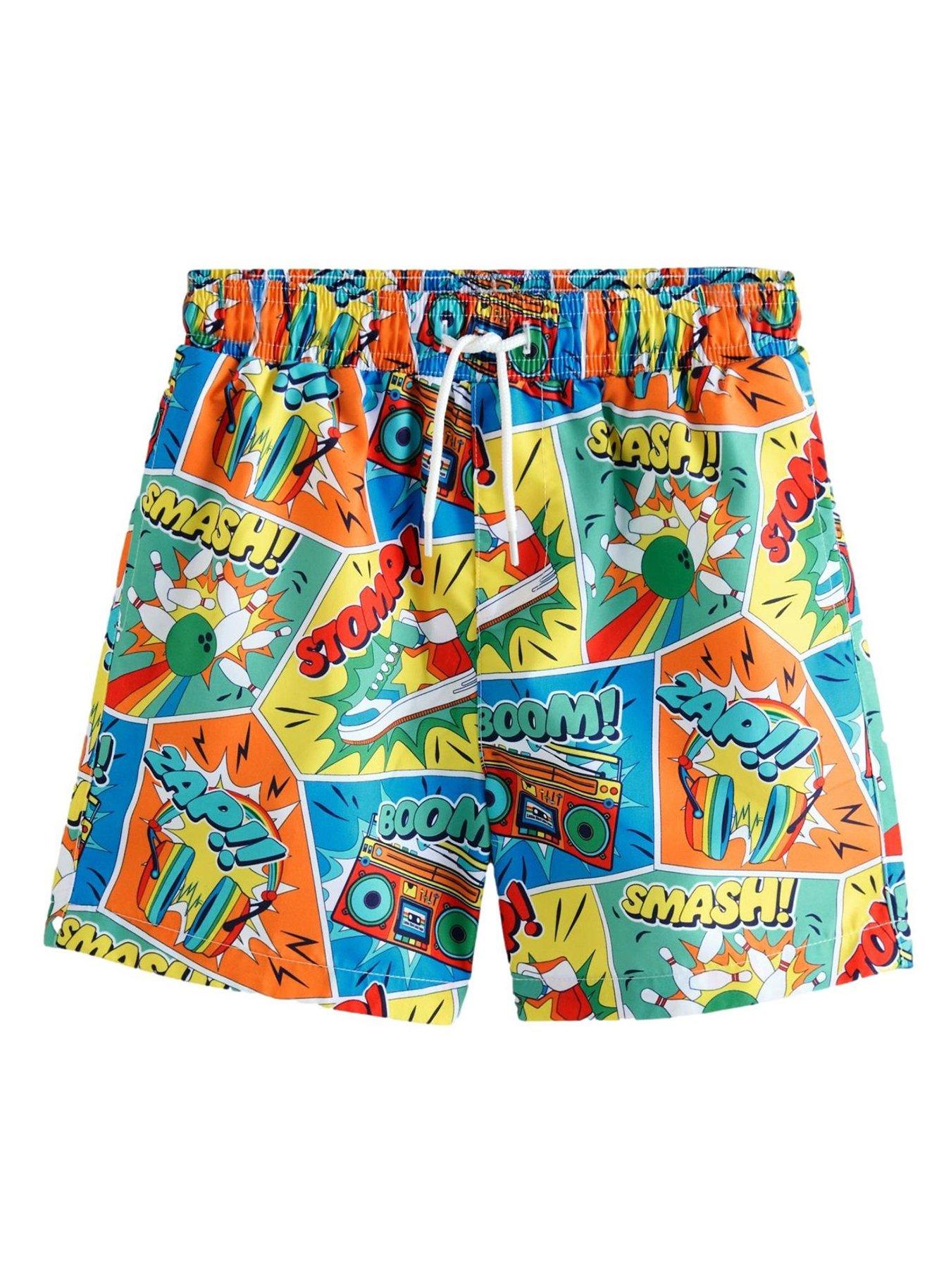 undefined Comic Print Swim Shorts - Multi