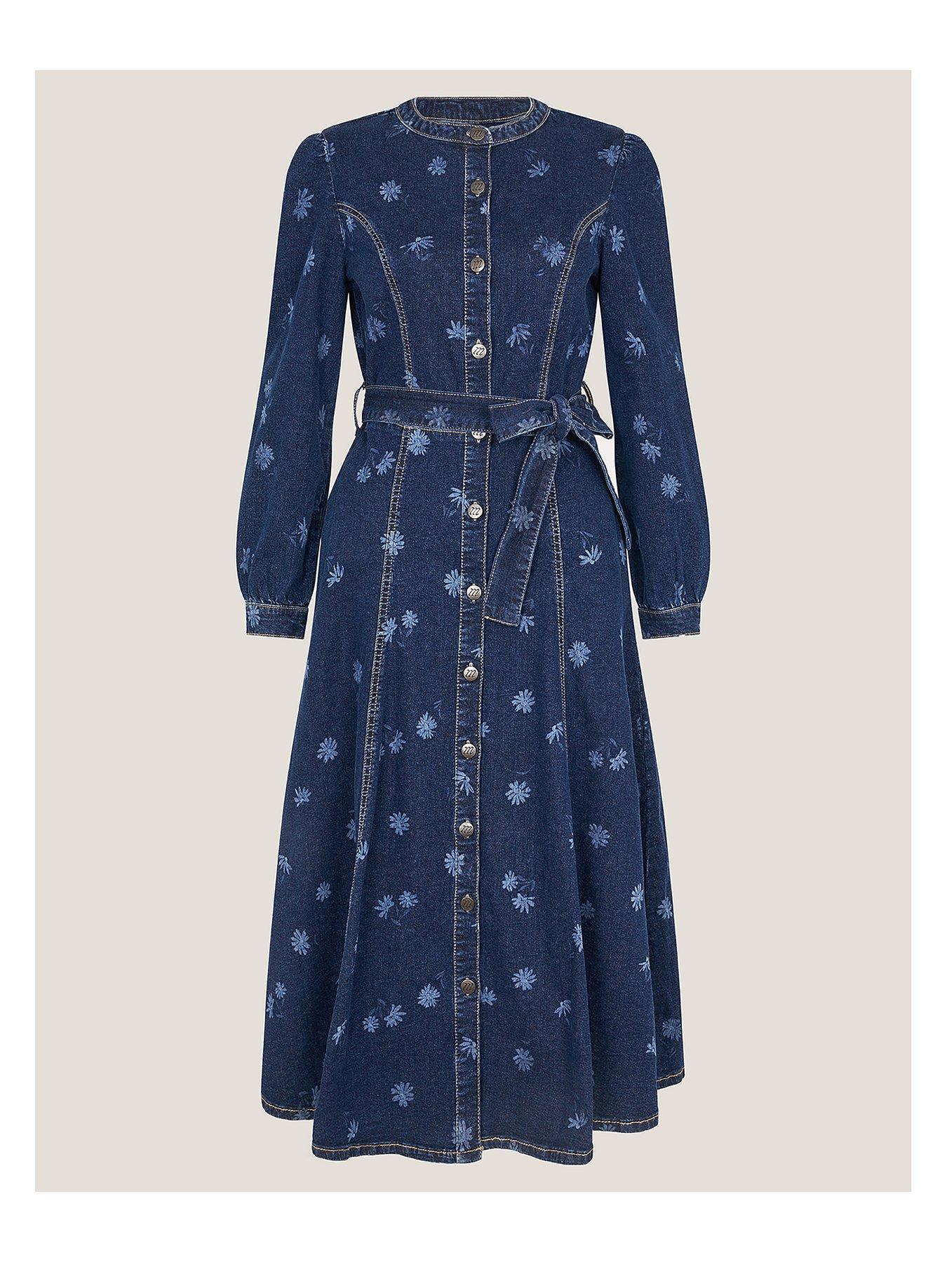 Monsoon Lulu Daisy Dress - Denim | Very