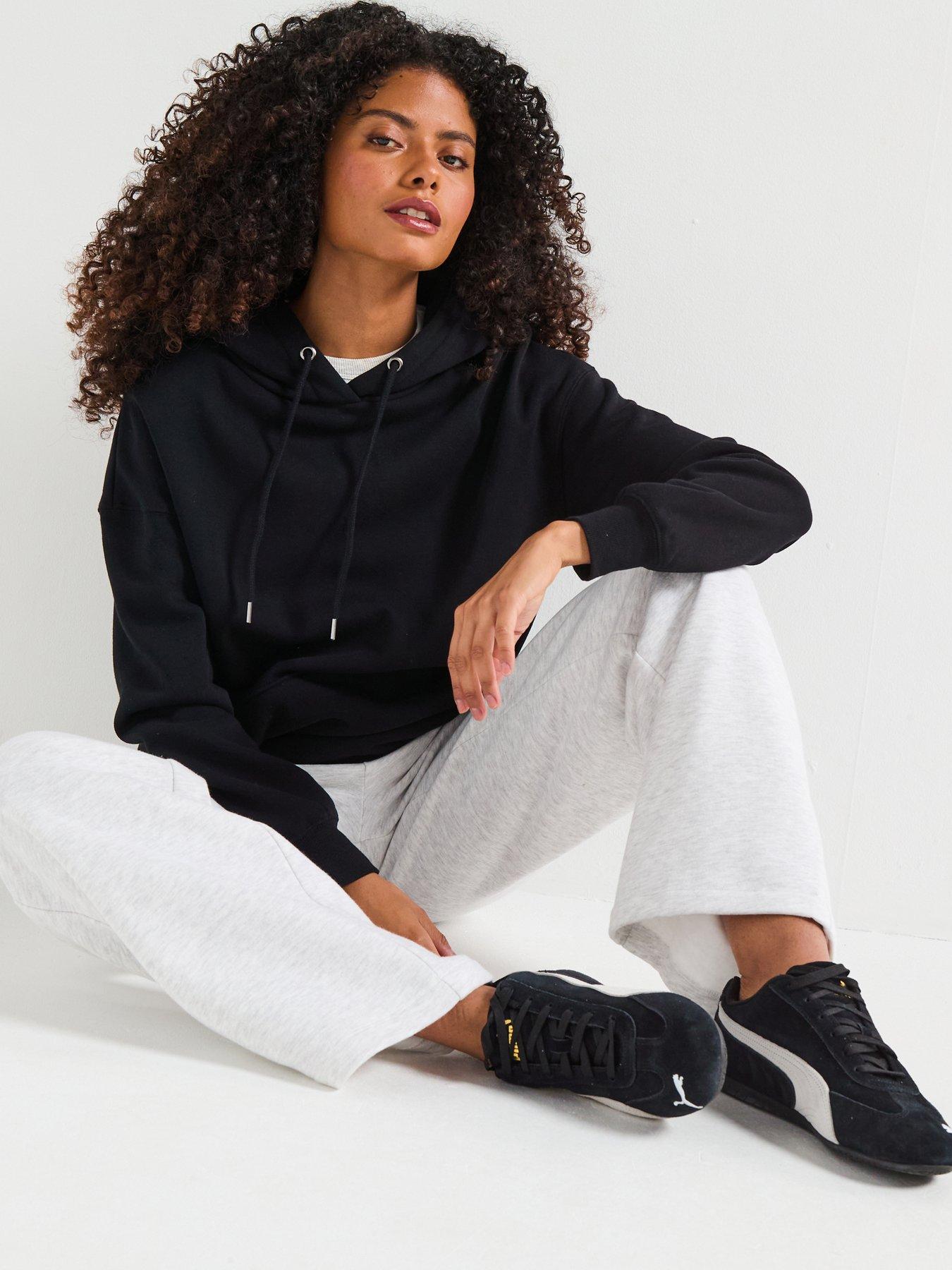 undefined The Essential Oversized Hoodie - Black