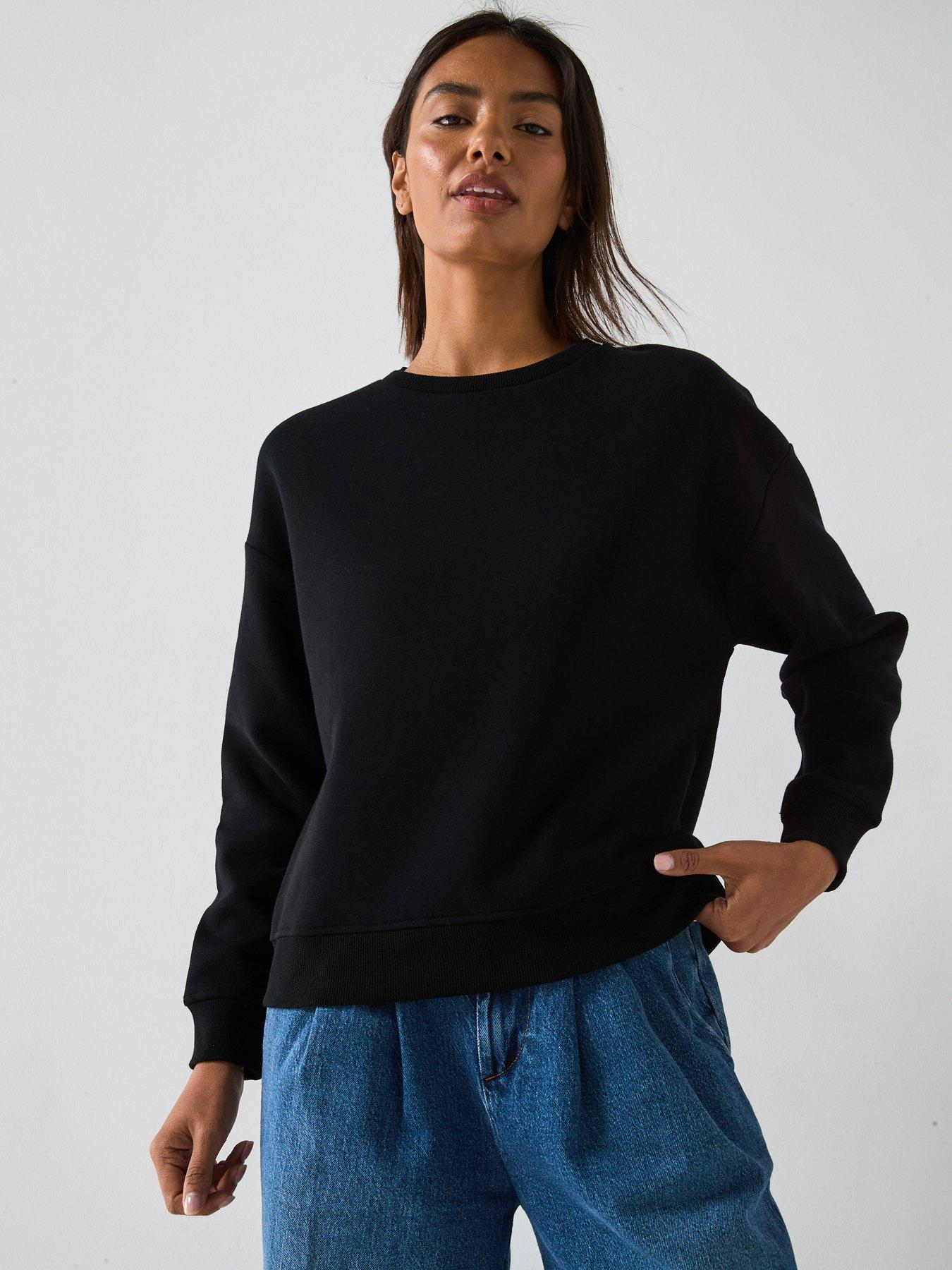 V by Very The Essential Crew Neck Sweat - Black
