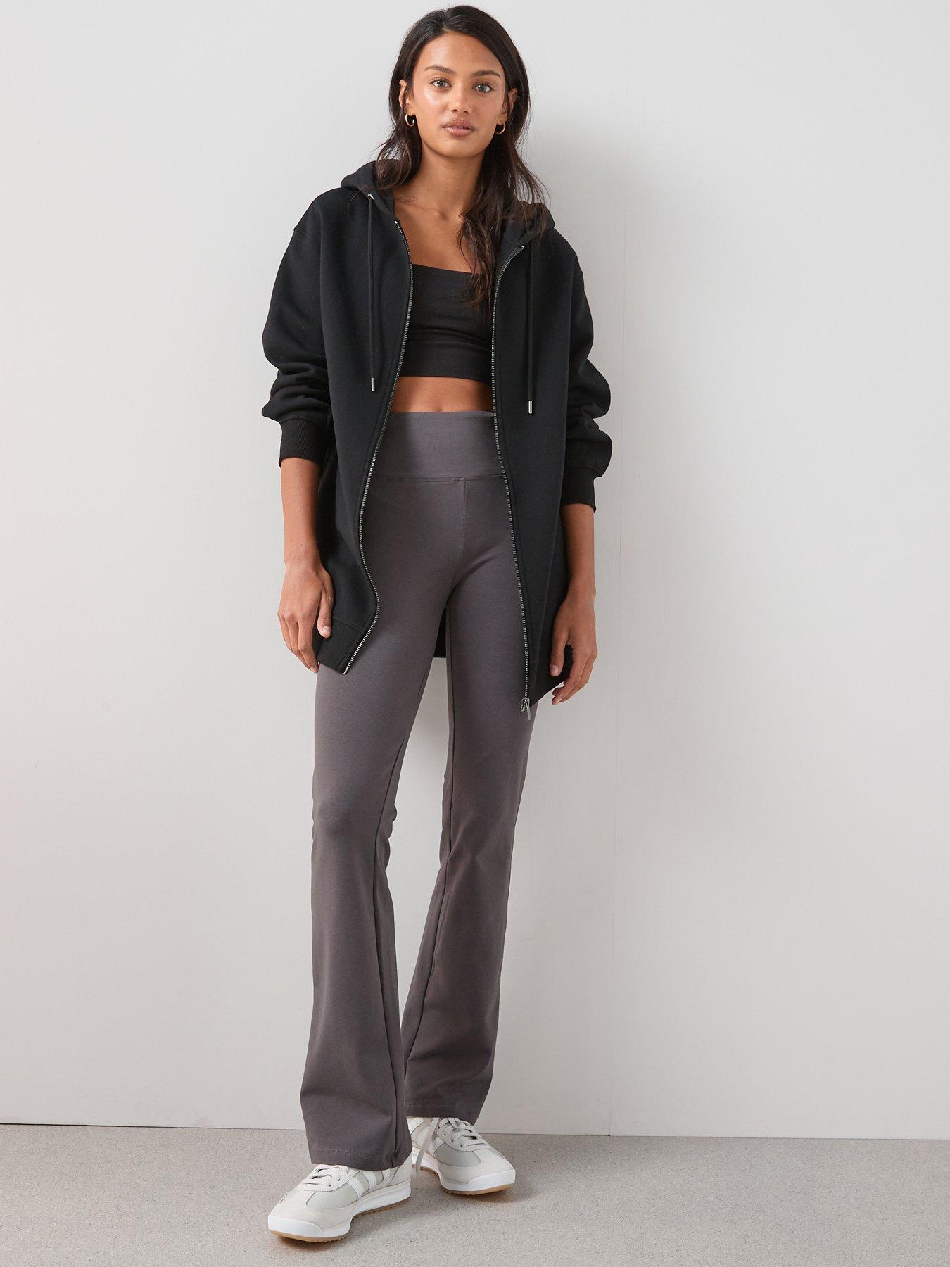 Image 3 of 6 of The Very Collection Zip Up Relaxed Hoodie - Black