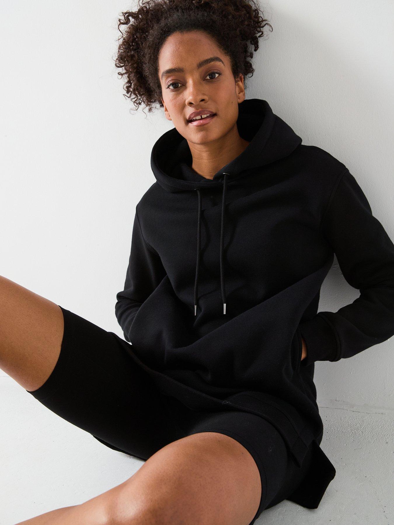 Image 4 of 6 of V by Very The Essential Longline Hoodie with Side Splits - Black