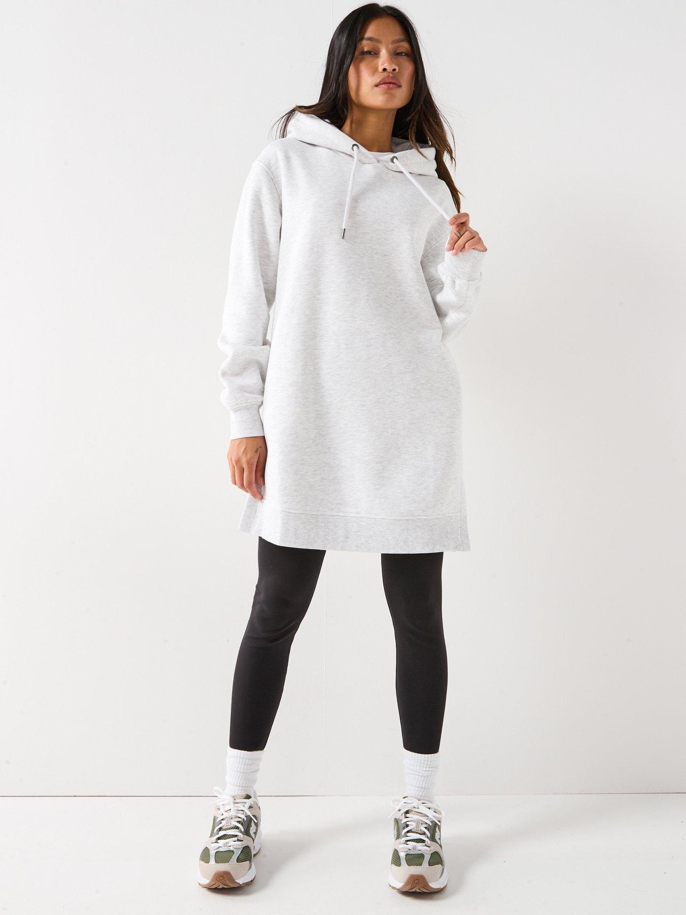 V by Very The Essential Longline Hoodie With Side Splits - Grey