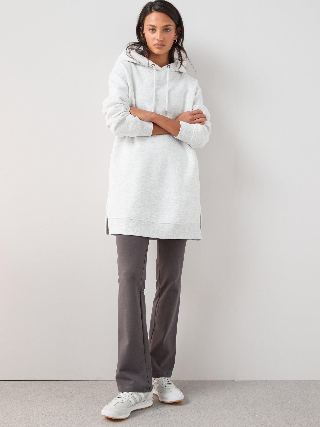 Image 5 of 6 of The Very Collection Longline Hoodie With Side Splits - Grey