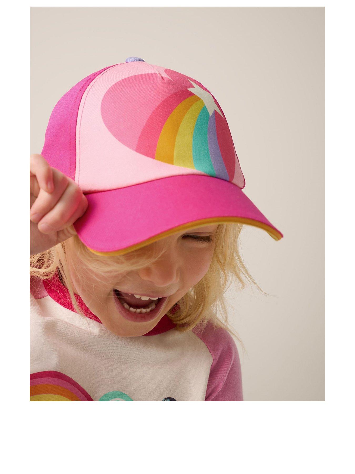 undefined Girls Rainbow Heart Cap - Pink