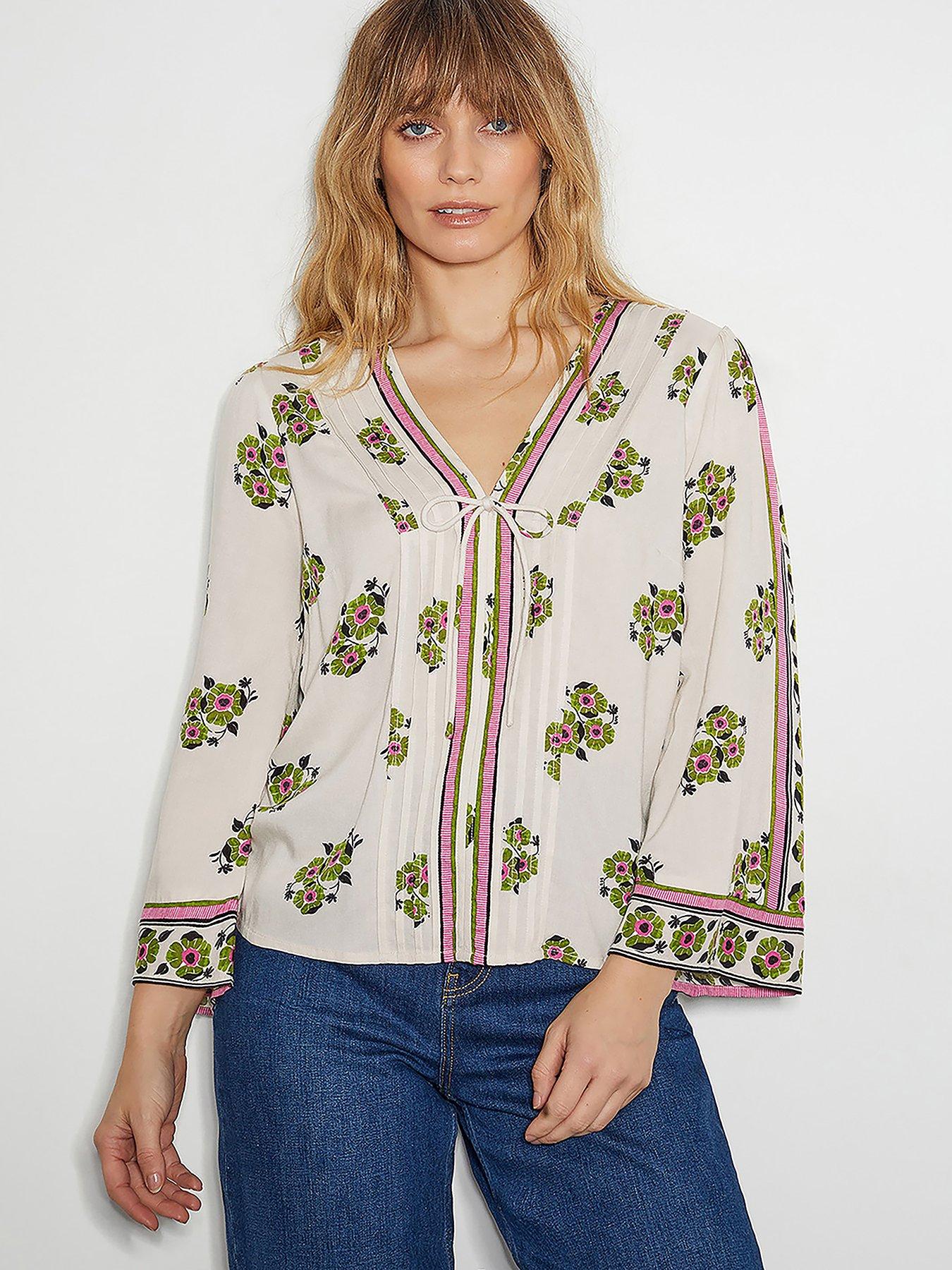 undefined Louisa Floral Blouse - Ivory
