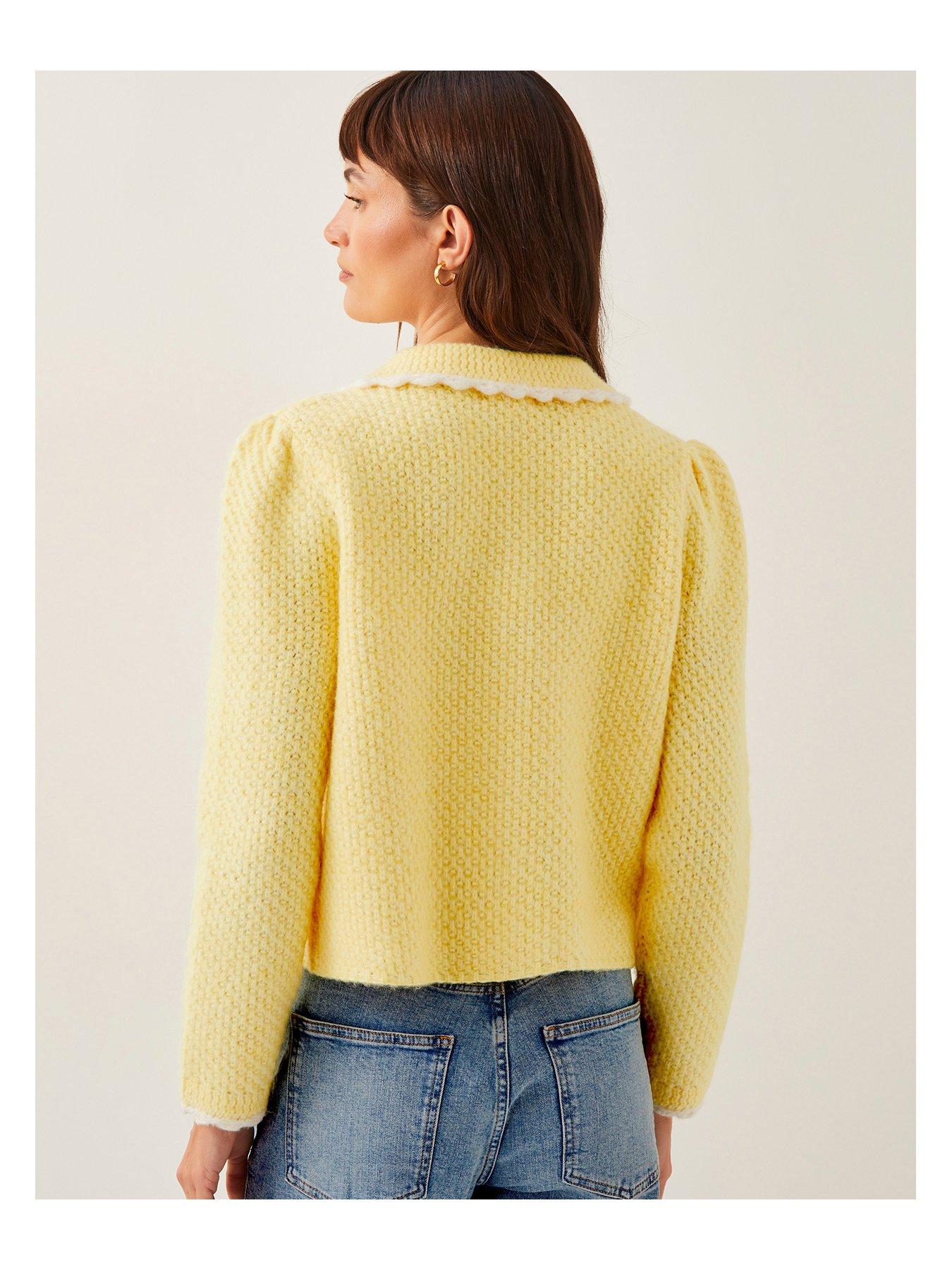 Image 2 of 5 of Monsoon Nina Knit Jacket - Yellow