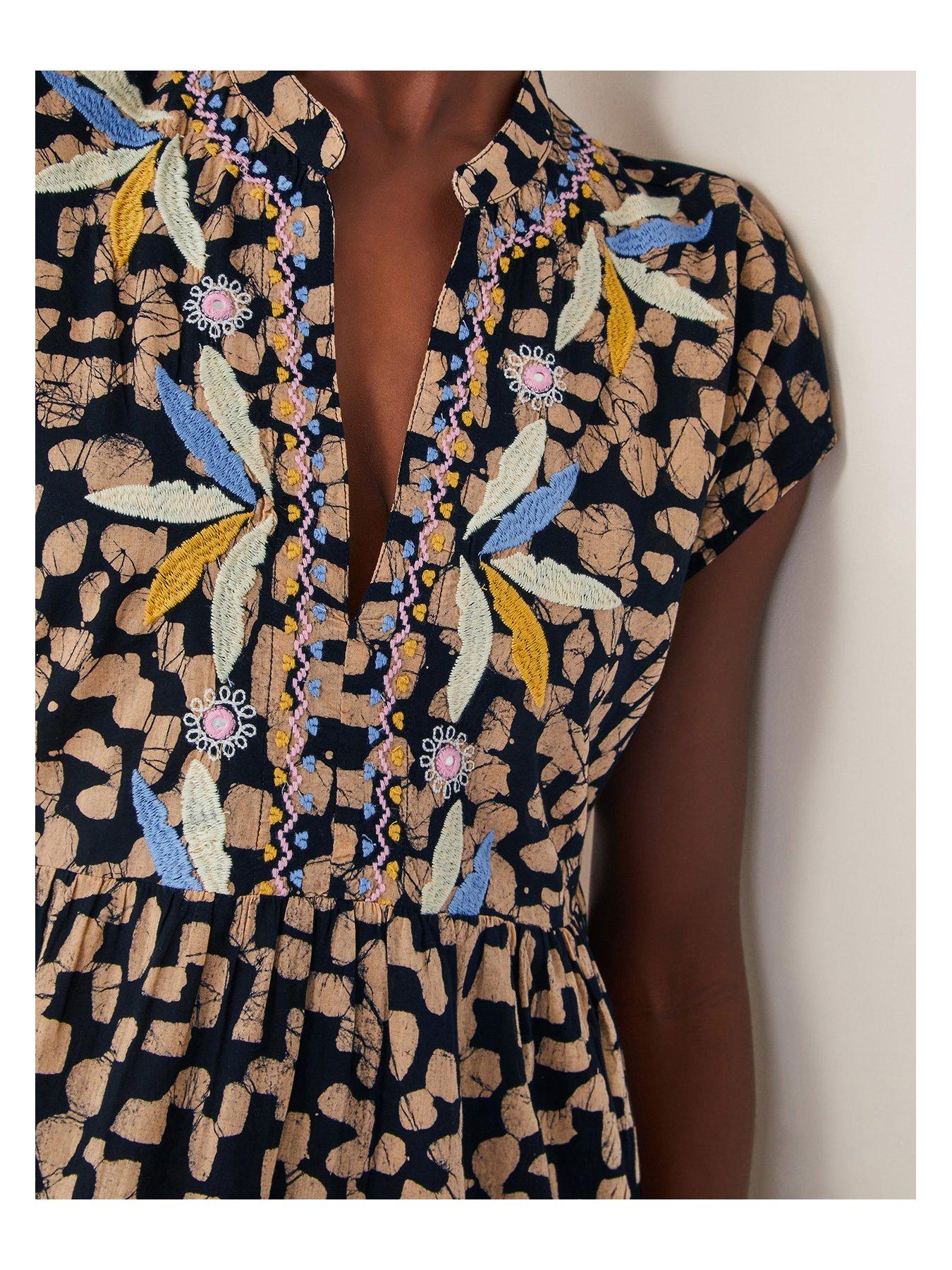 Image 4 of 4 of Monsoon Ania Short Dress - Black