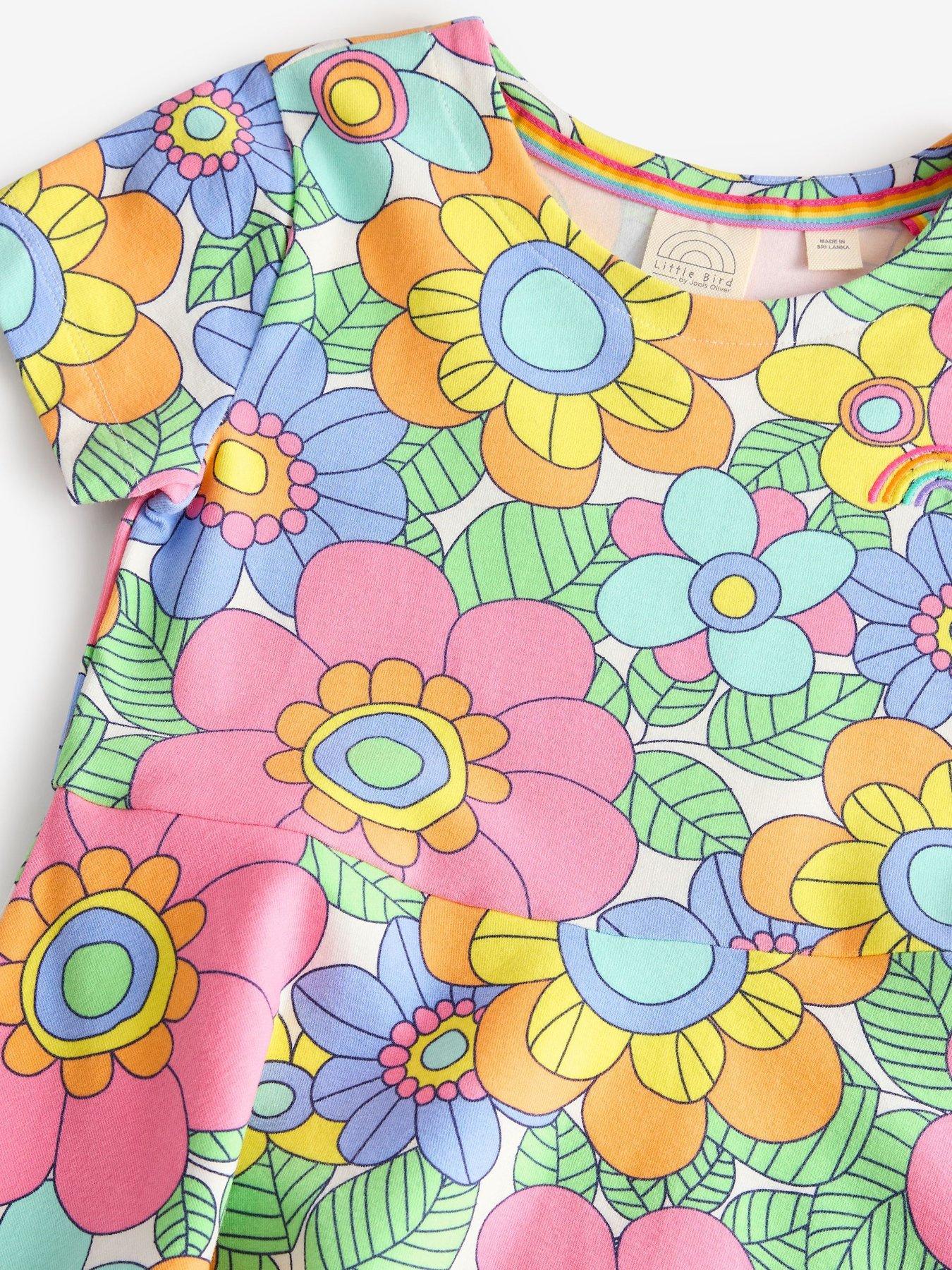 Image 4 of 6 of Little Bird Floral Skater Dress - Multi