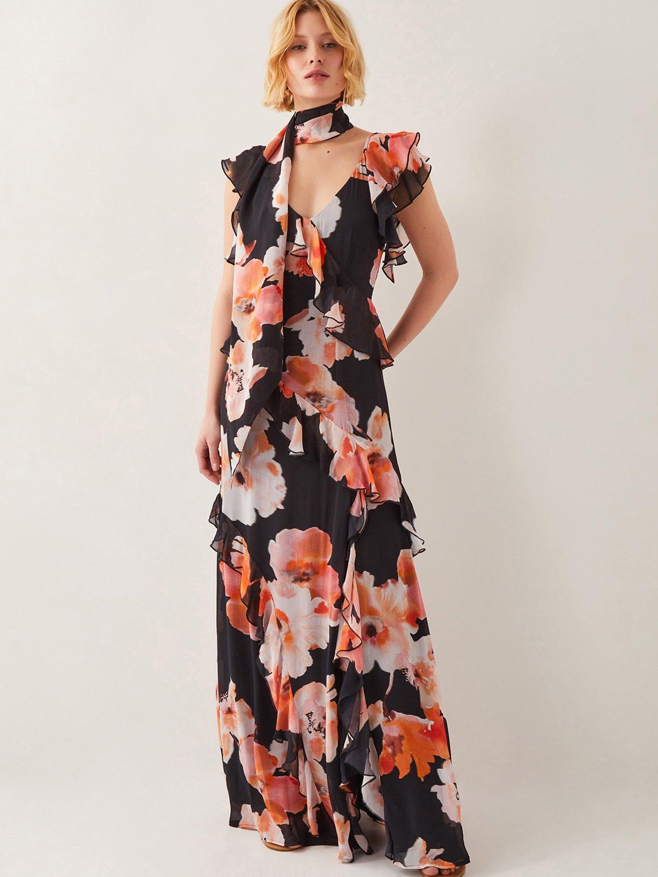 undefined Carrie Chiffon Dress - Black