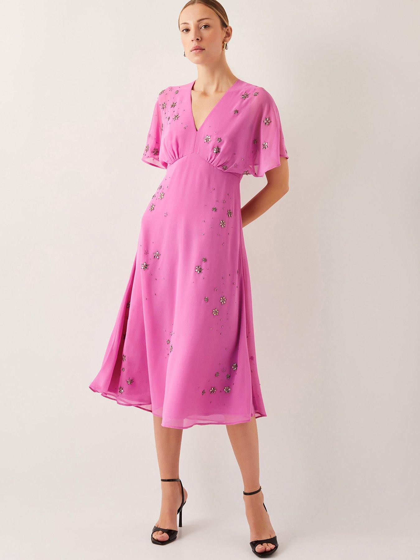 undefined Candice Embellished Dress - Pink