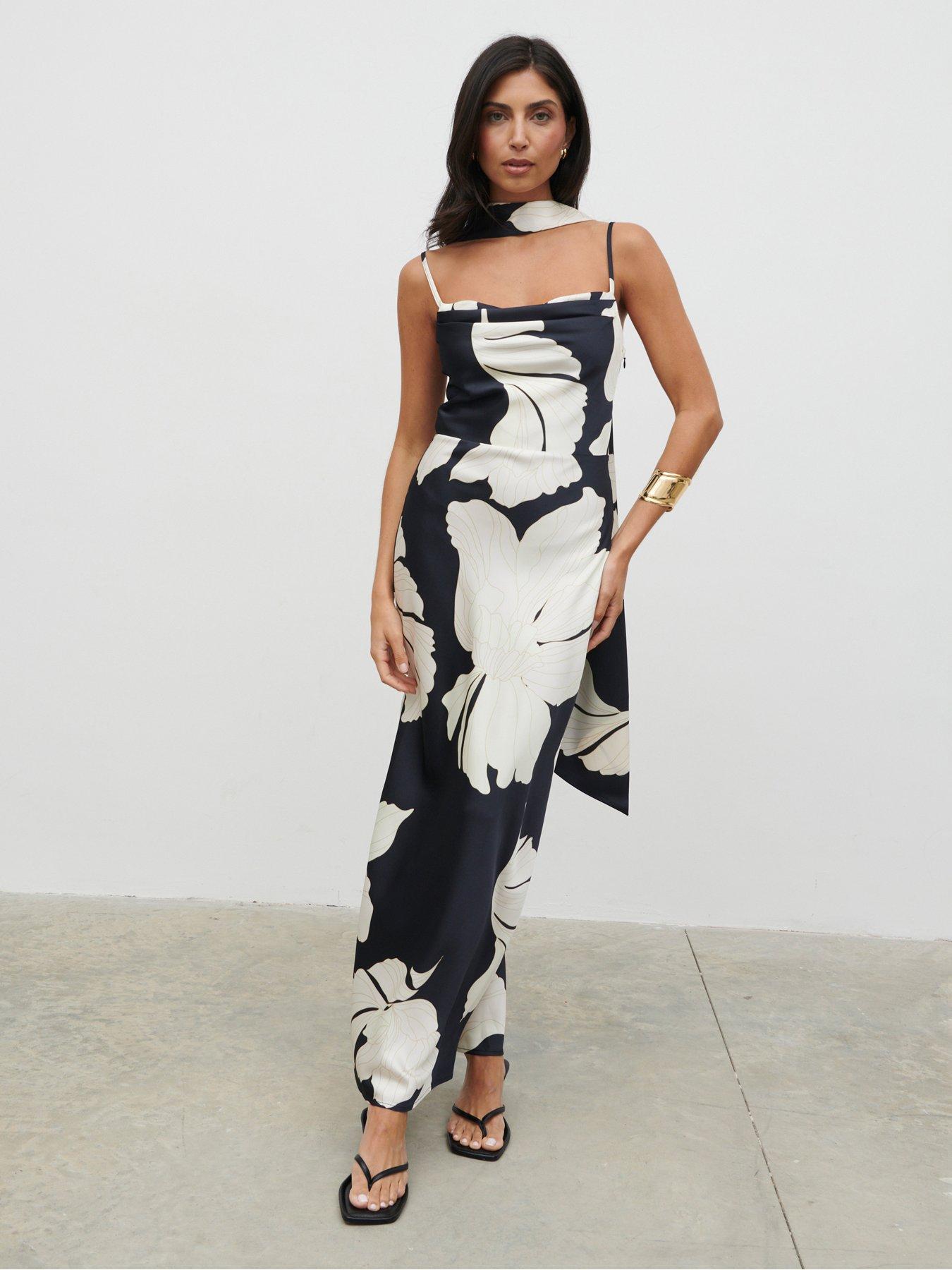 Pretty Lavish: Keisha Scarf Maxi Dress - Multi