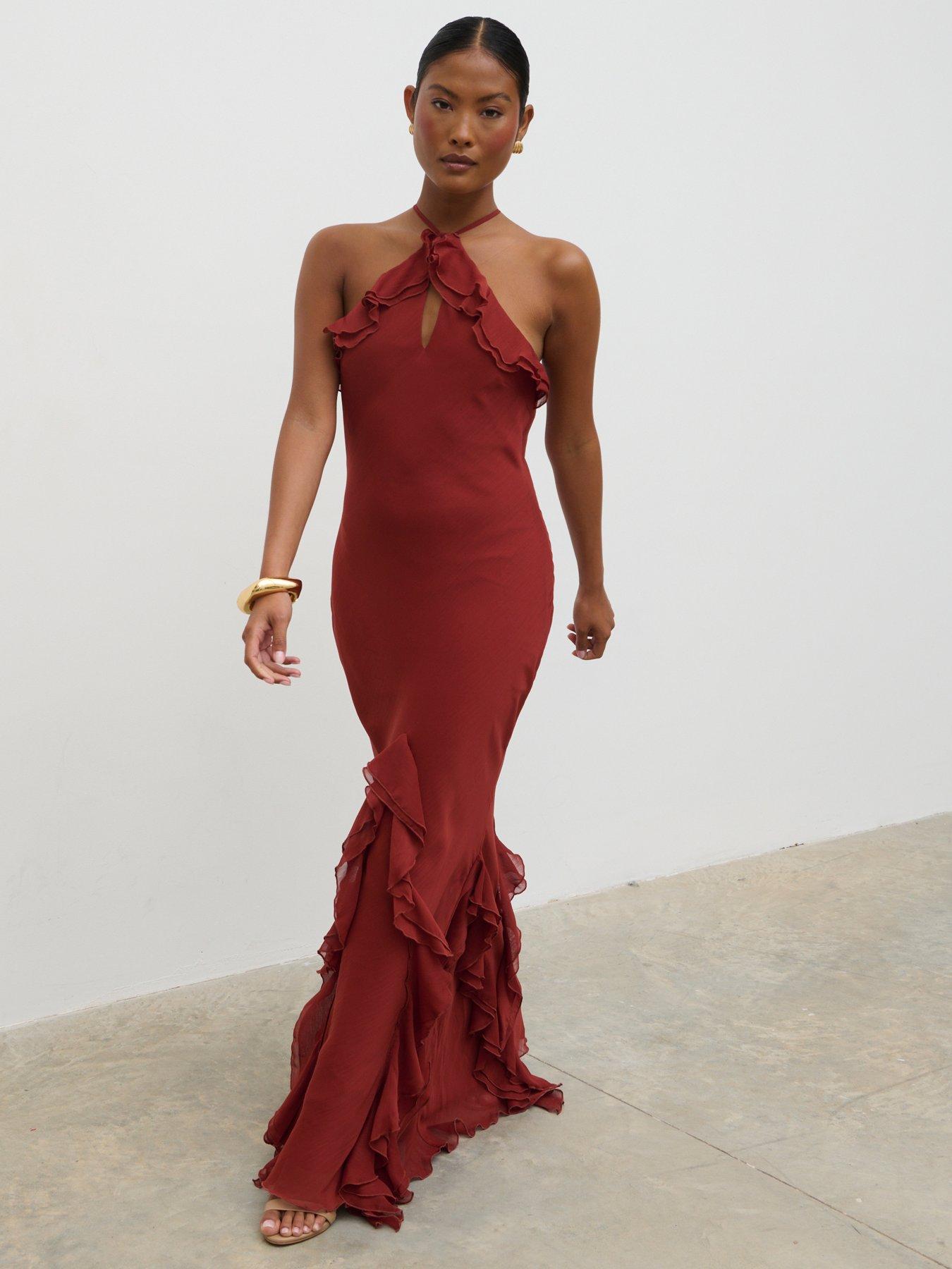 Pretty Lavish Sofia Maxi Dress - Brown